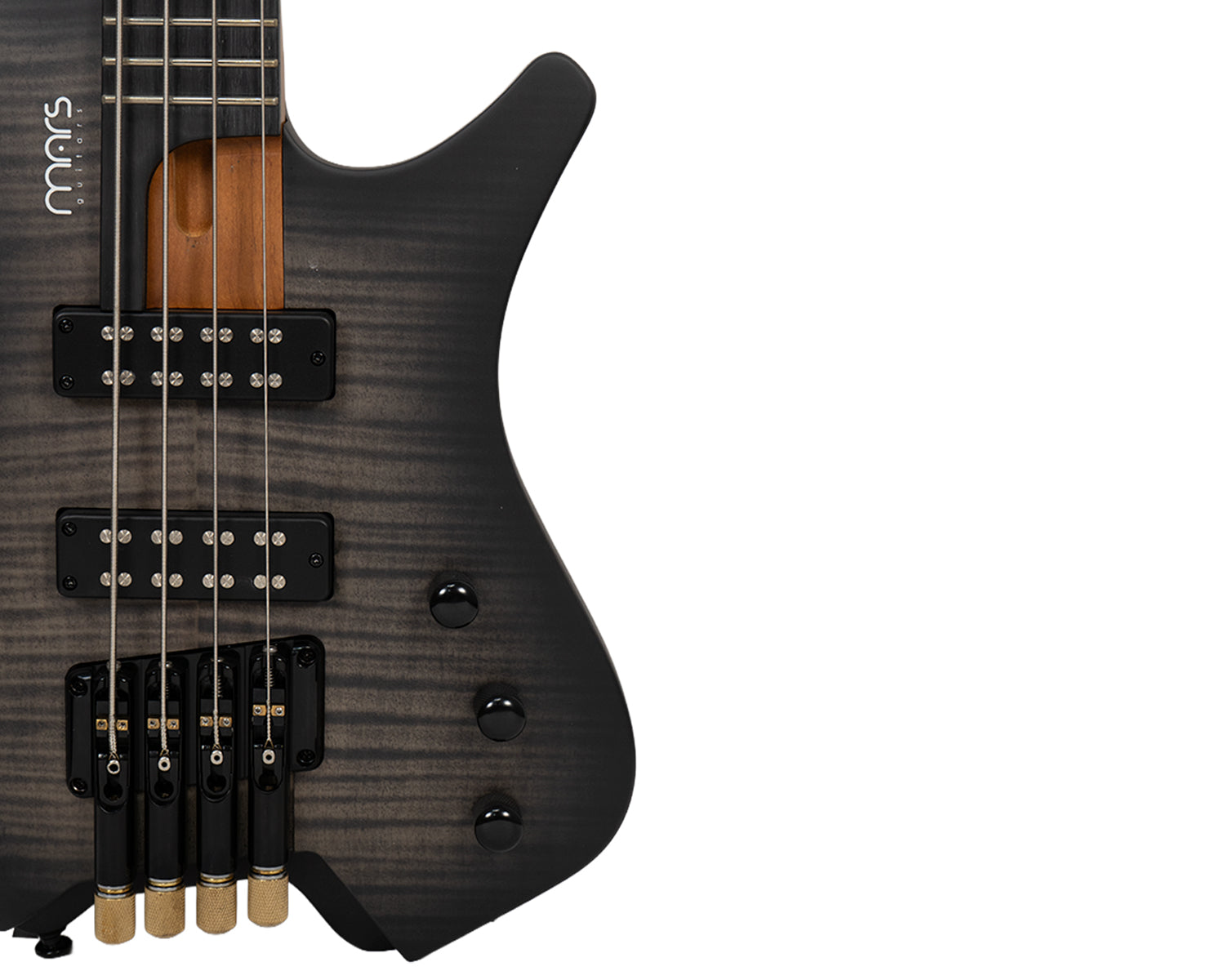 Bajo Eléctrico Mars Headless 4 Cuerdas Grey Burst Satin