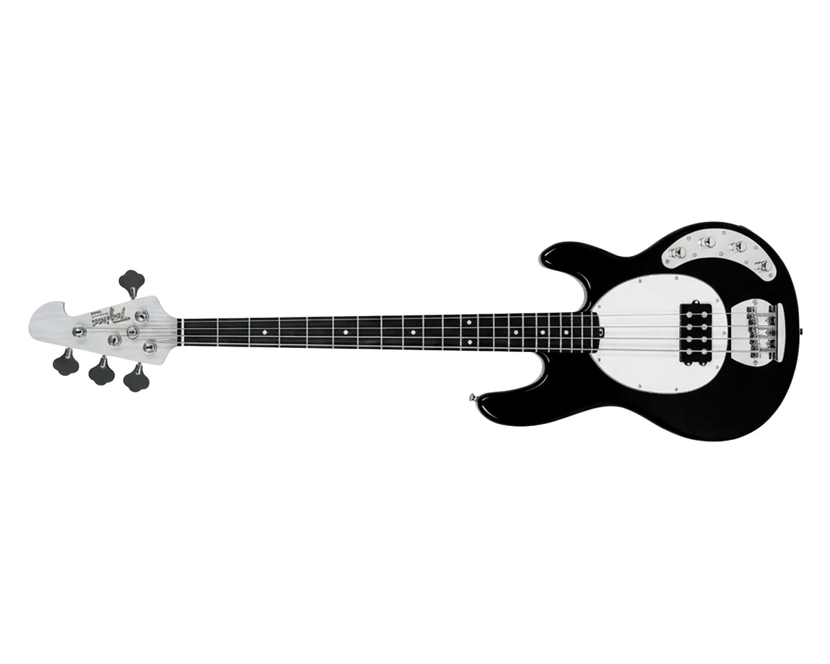 Bajo eléctrico Tagima TBM-4 BK de 4 cuerdas negro con golpeador blanco
