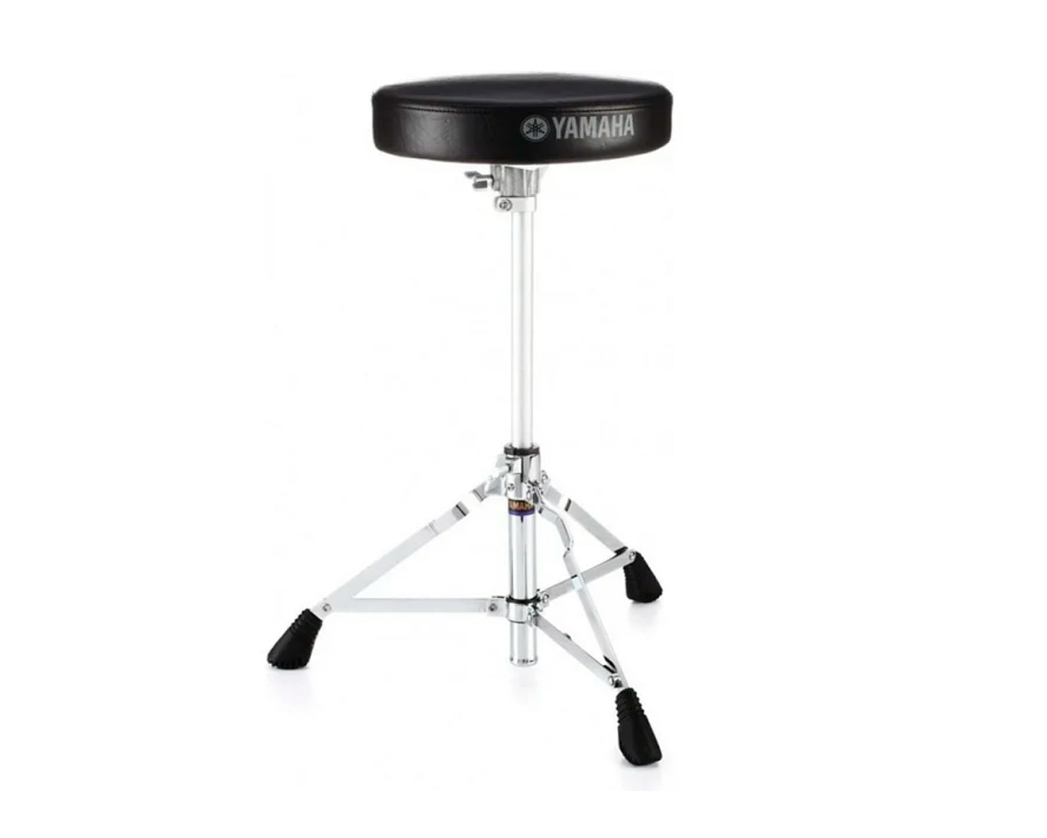 Banco Para Batería Yamaha Ds550 Plata Asiento Redondo