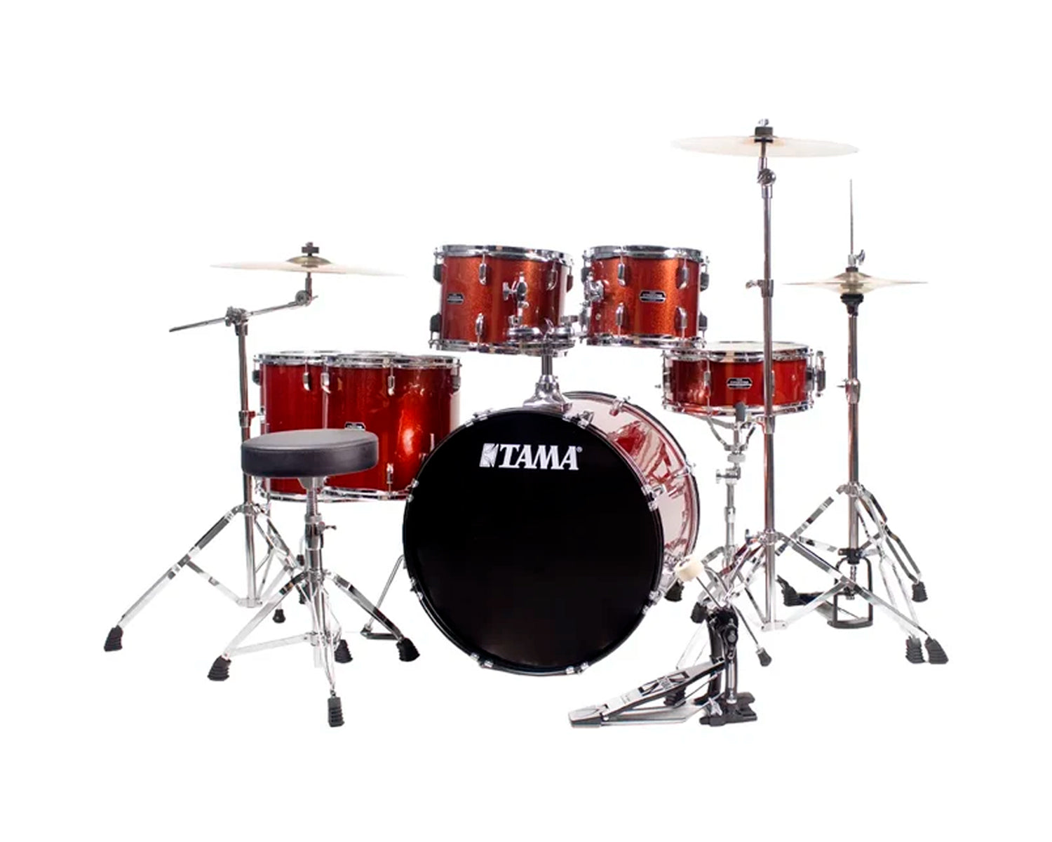 Batería Tama Stagestar ST62H6C-SCP 6 piezas, cobre brillante con atriles, asiento y platillos