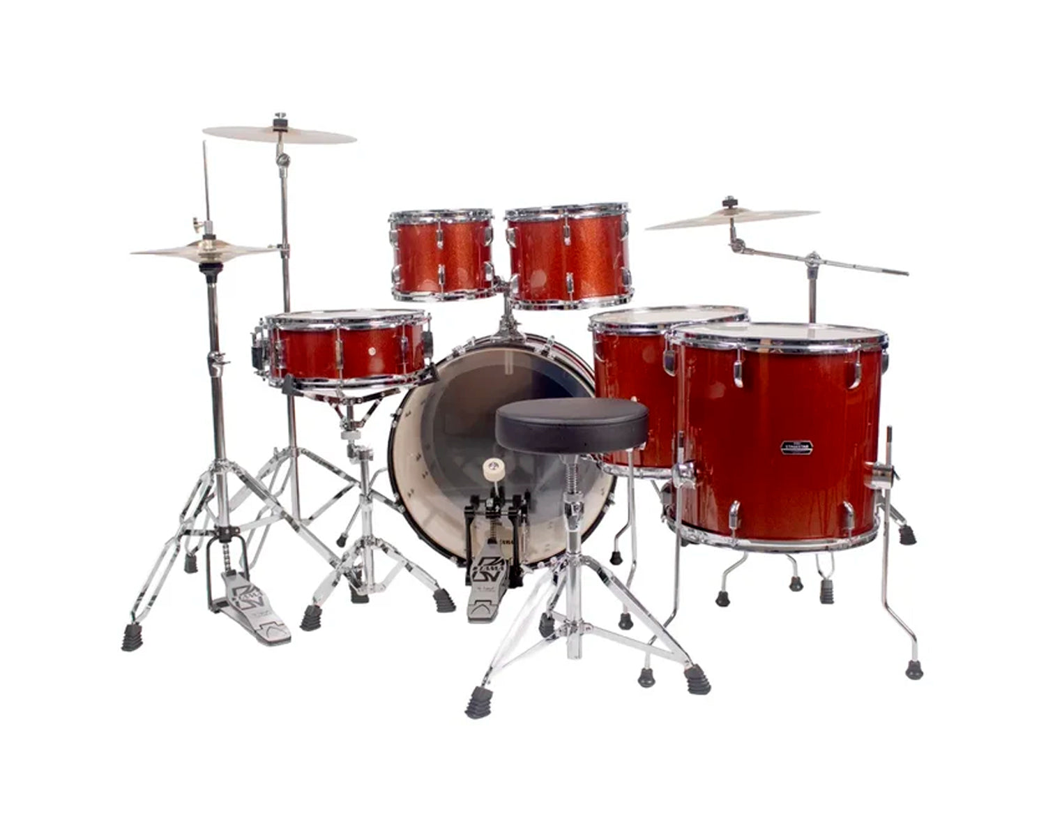 Batería Tama Stagestar ST62H6C-SCP 6 piezas, cobre brillante con atriles, asiento y platillos
