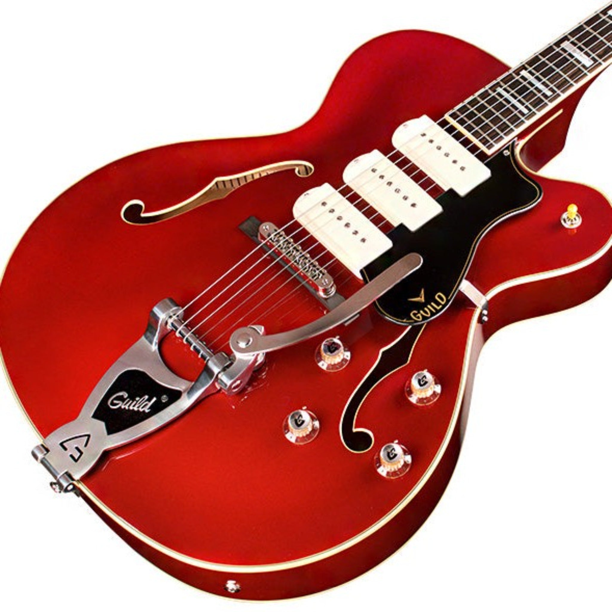 GUILD STRATFORD X-350 CON VIBRATO SCARLET RED