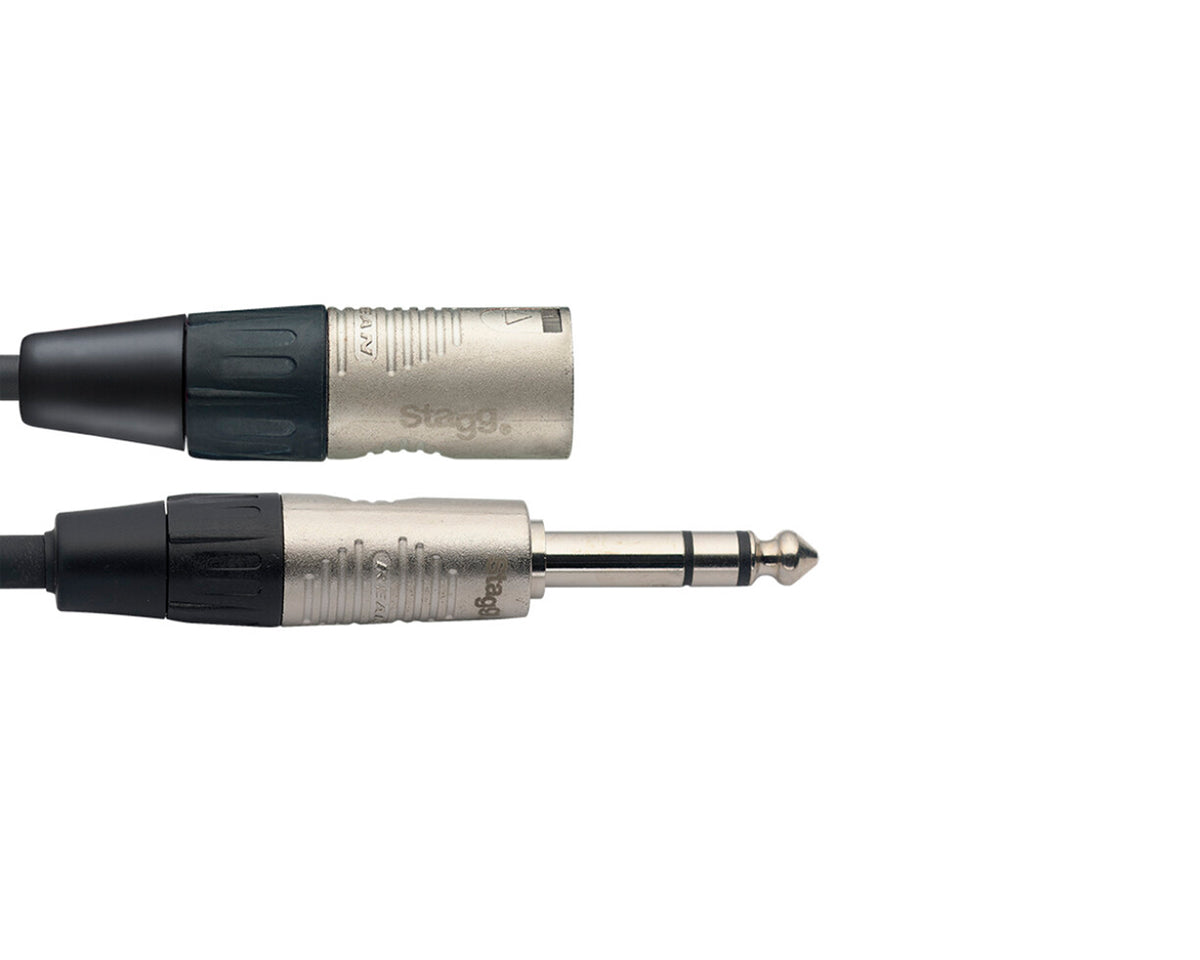 Cable de audio STAGG serie N, jack/XLR (m/m), balanceado 3 m (10') NAC3PSXMR
