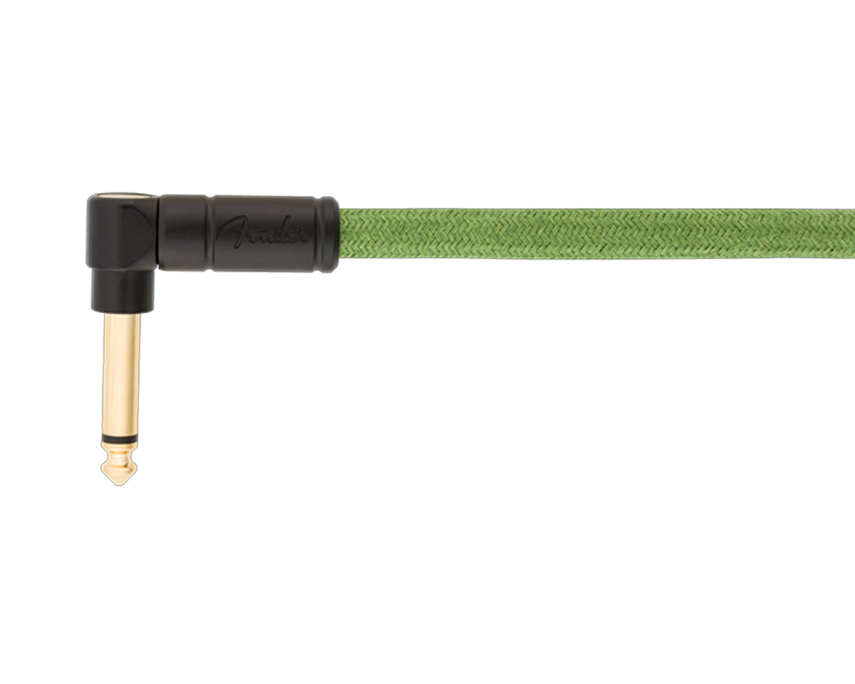 Cable para instrumento Fender Festival recto angular de 10 pies Verde
