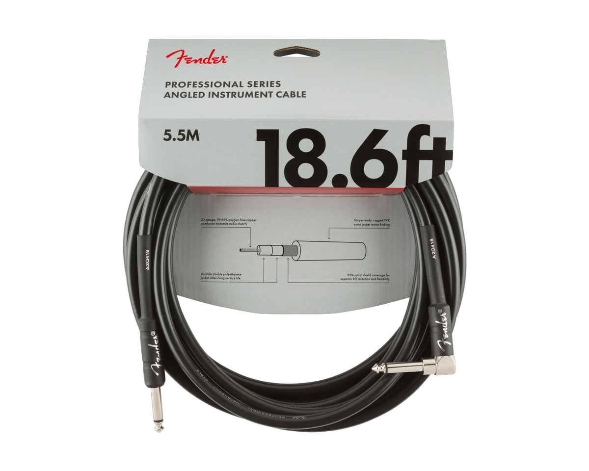 Cable para instrumento Fender Professional Series de 5.5 m negro