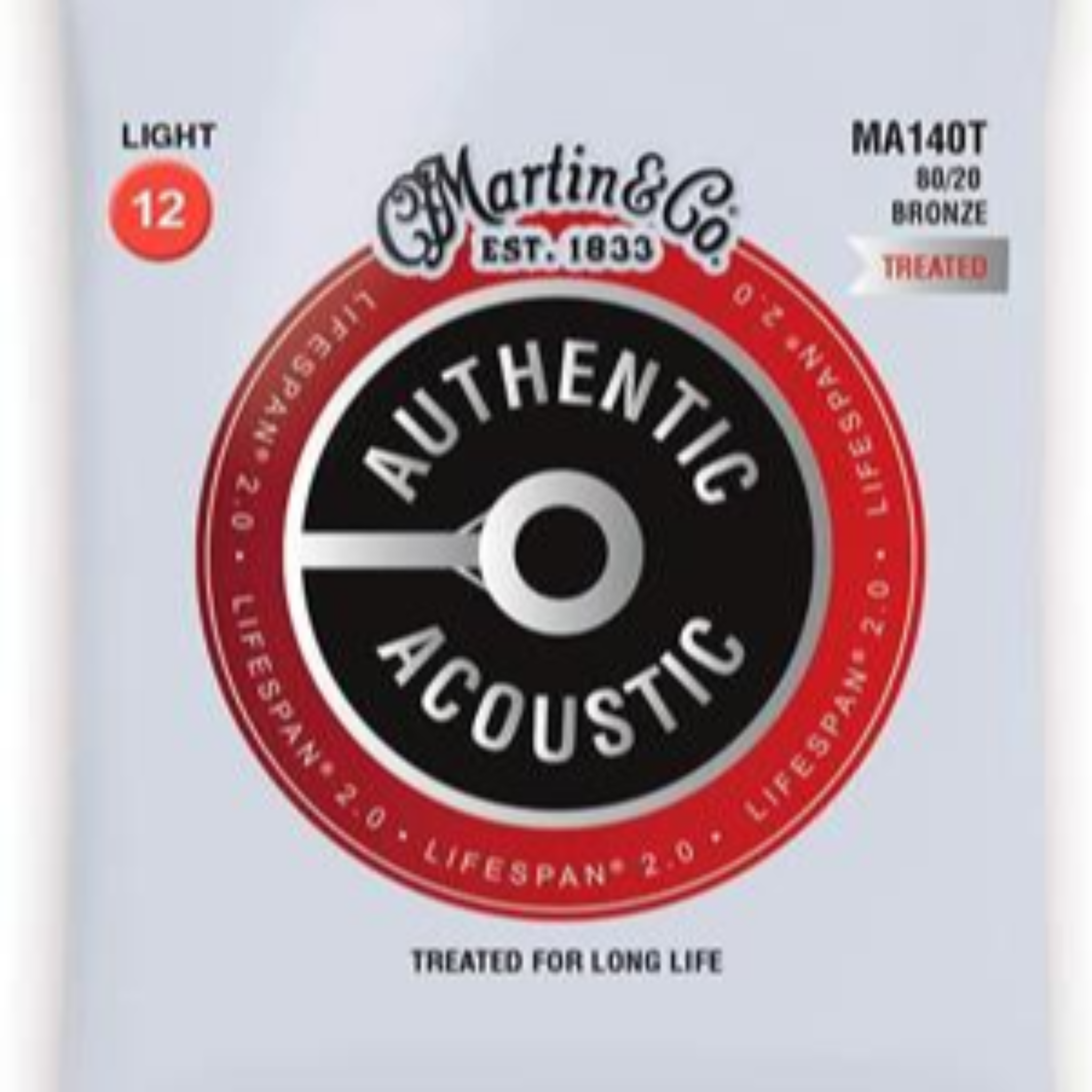 ENCORDURA P/ GUITARRA ACUSTICA MARTIN MA140T AUTHENTIC TREATED LIGHT 80/20