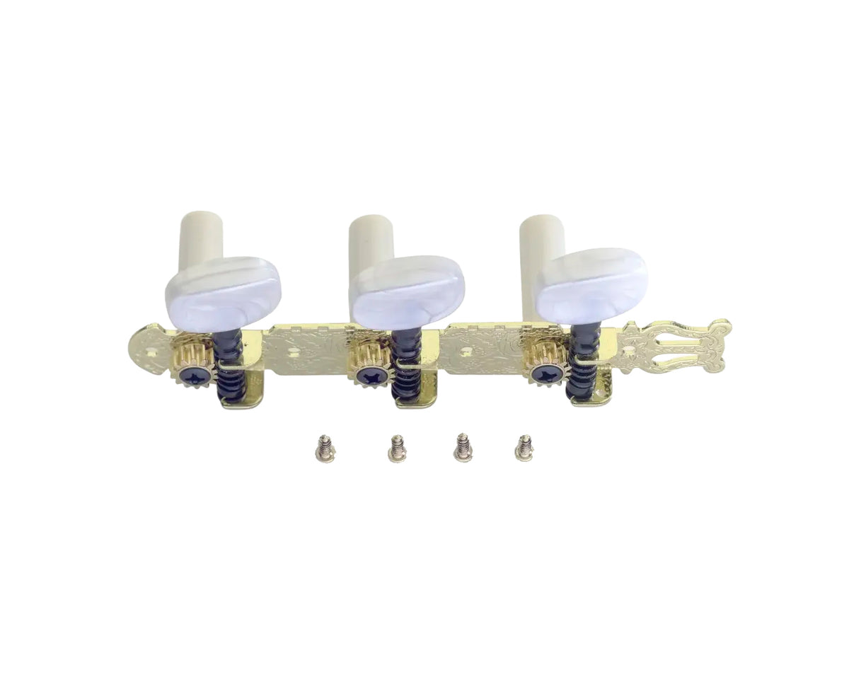Clavijas Estándar Stagg 3x3 P/ Guitarra Clásica Color Dorado SP-MHCL-GD