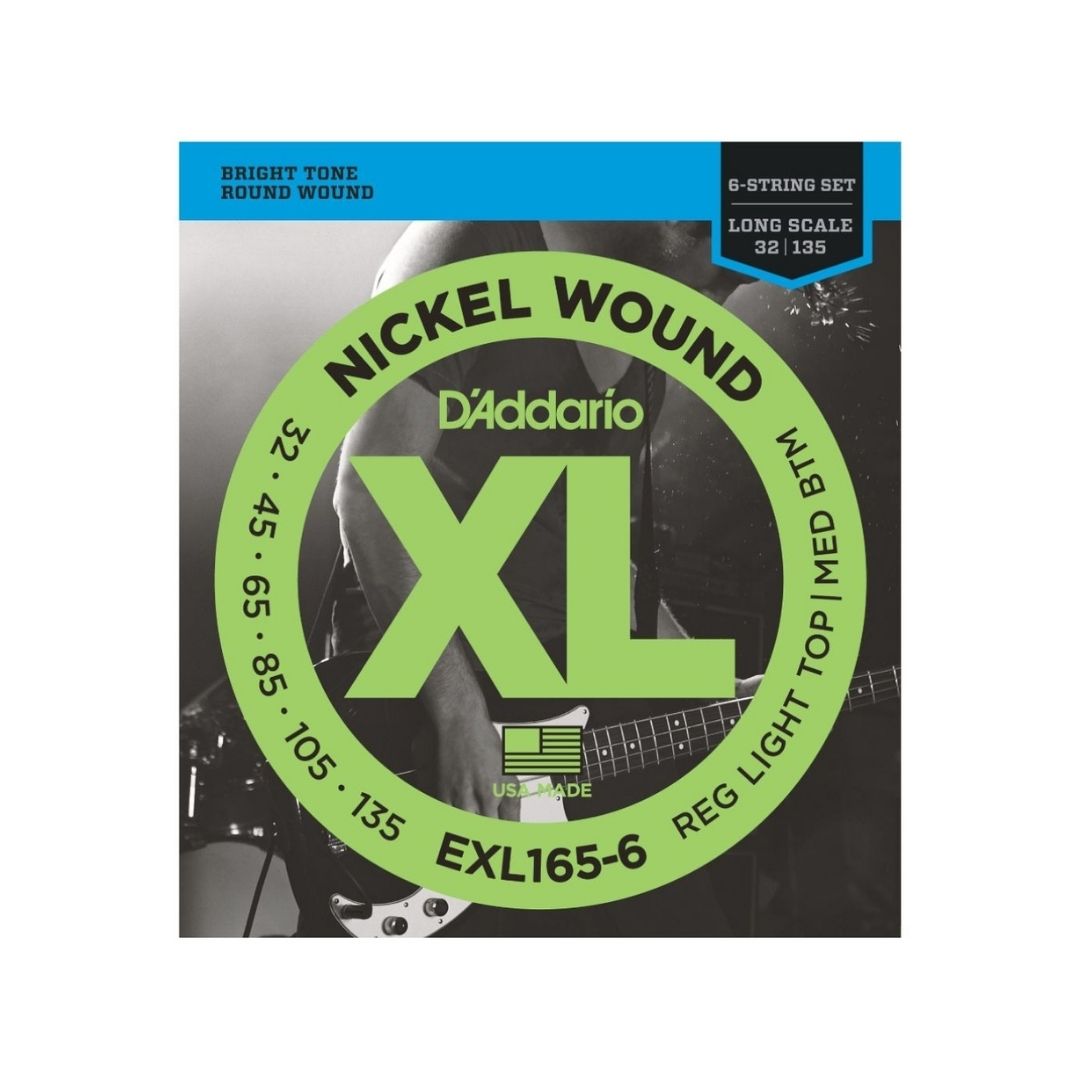 ENCORDURA DADDARIO BAJO ELECTRICO 6 CUERDAS exl-165-6