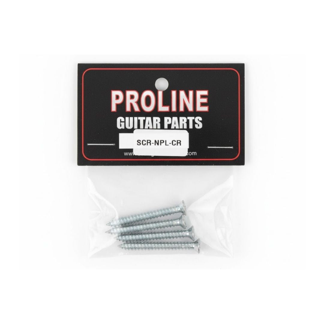 TORNILLOS PARA PLACA DE BRAZO PAQUETE CON 4 PIEZAS CROMADO PROLINE SCRNPLCR