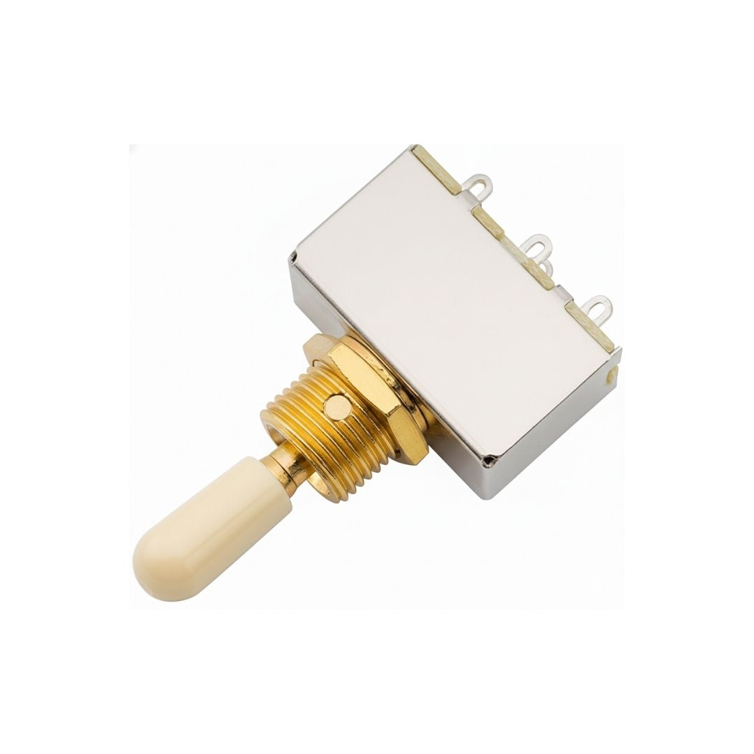 SELECTOR DE PASTILLA PARA GUITARRA LP 3 PASOS DE CAJITA DORADO/CREMA PROLINE SWT15GD/IV