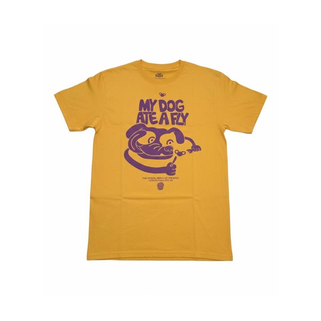 PLAYERA MELLON COLLIE MY DOG ATE A FLY AMARILLA