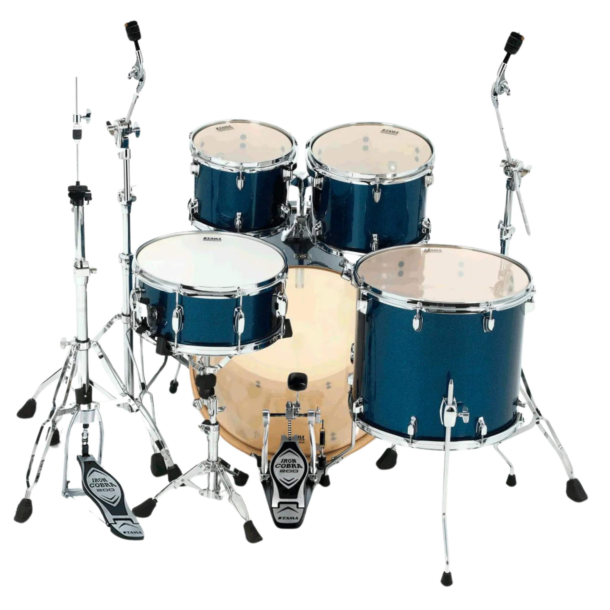 BATERIA TAMA ''SUPERSTAR CLASSIC MAPLE'' DE 5 PZAS. AZUL BRILLANTE CON ATRILES