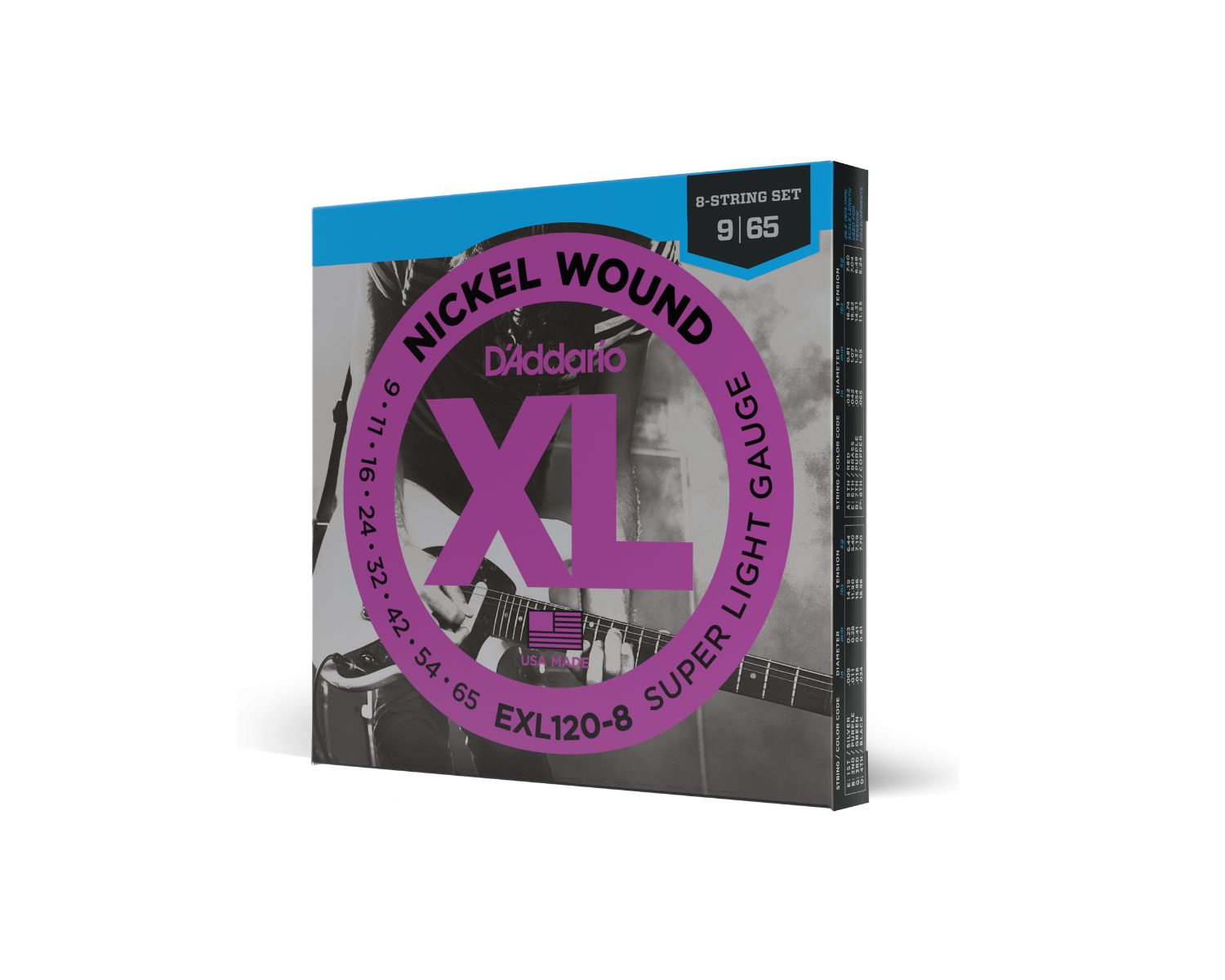 ENCORDADURA DADDARIO GUITARRA 8 CDAS EXL-120-8