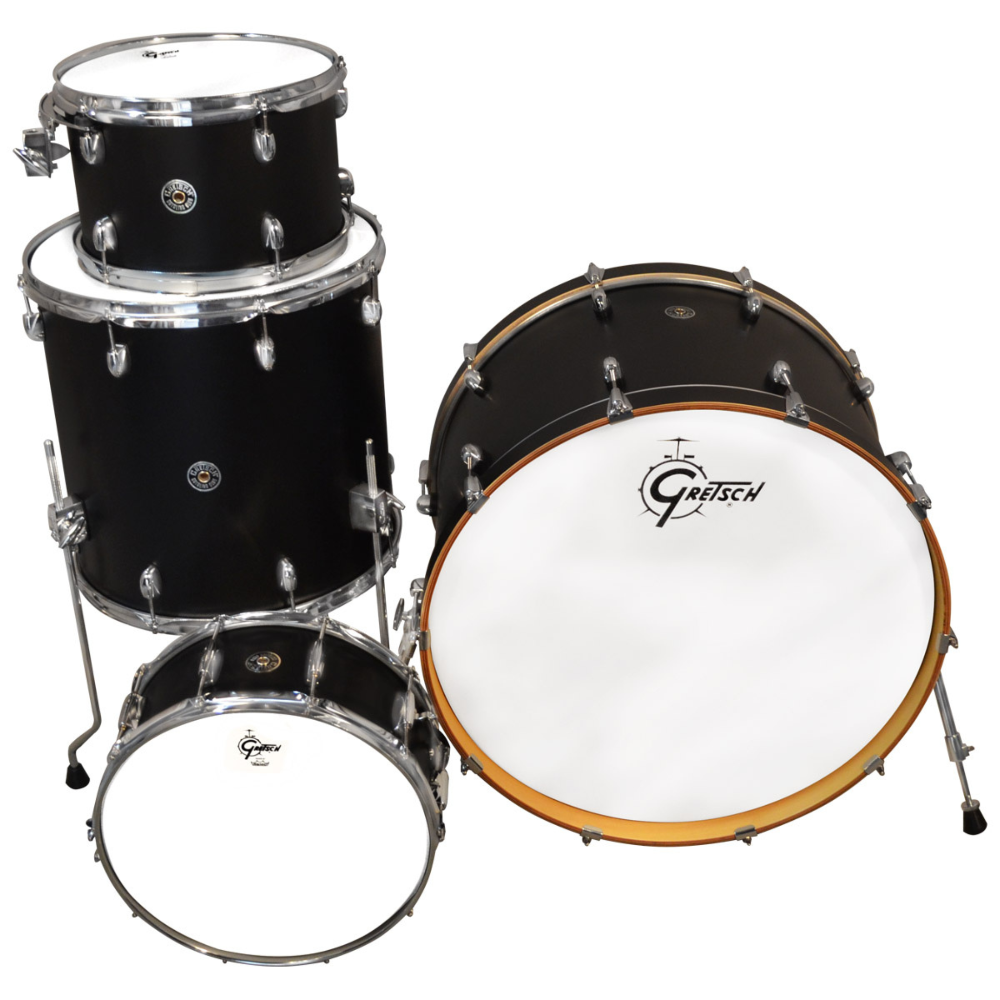 BATERIA GRETSCH CATATALINA CLUB JAZZ 18 PIANO BLACK S/STANDS