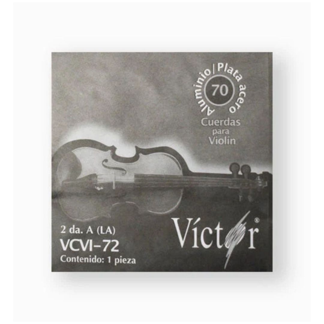 CUERDA VICTOR PARA VIOLIN, 2A., ENTORCHADO ALUMINIO PULIDO