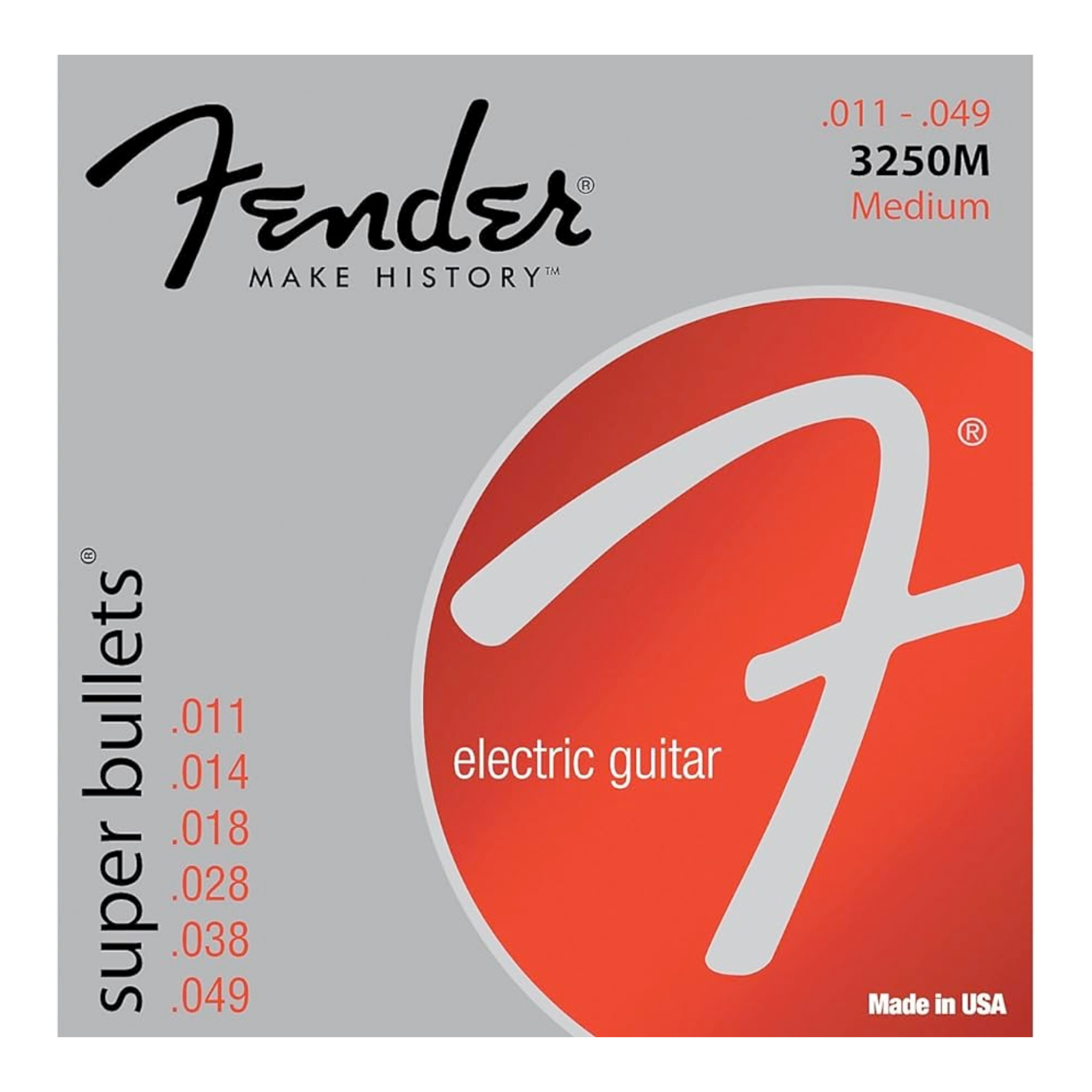 ENCONDADURA FENDER P/GUITARRA ELECTRICA 3250M SUPER BULLETS 11-49