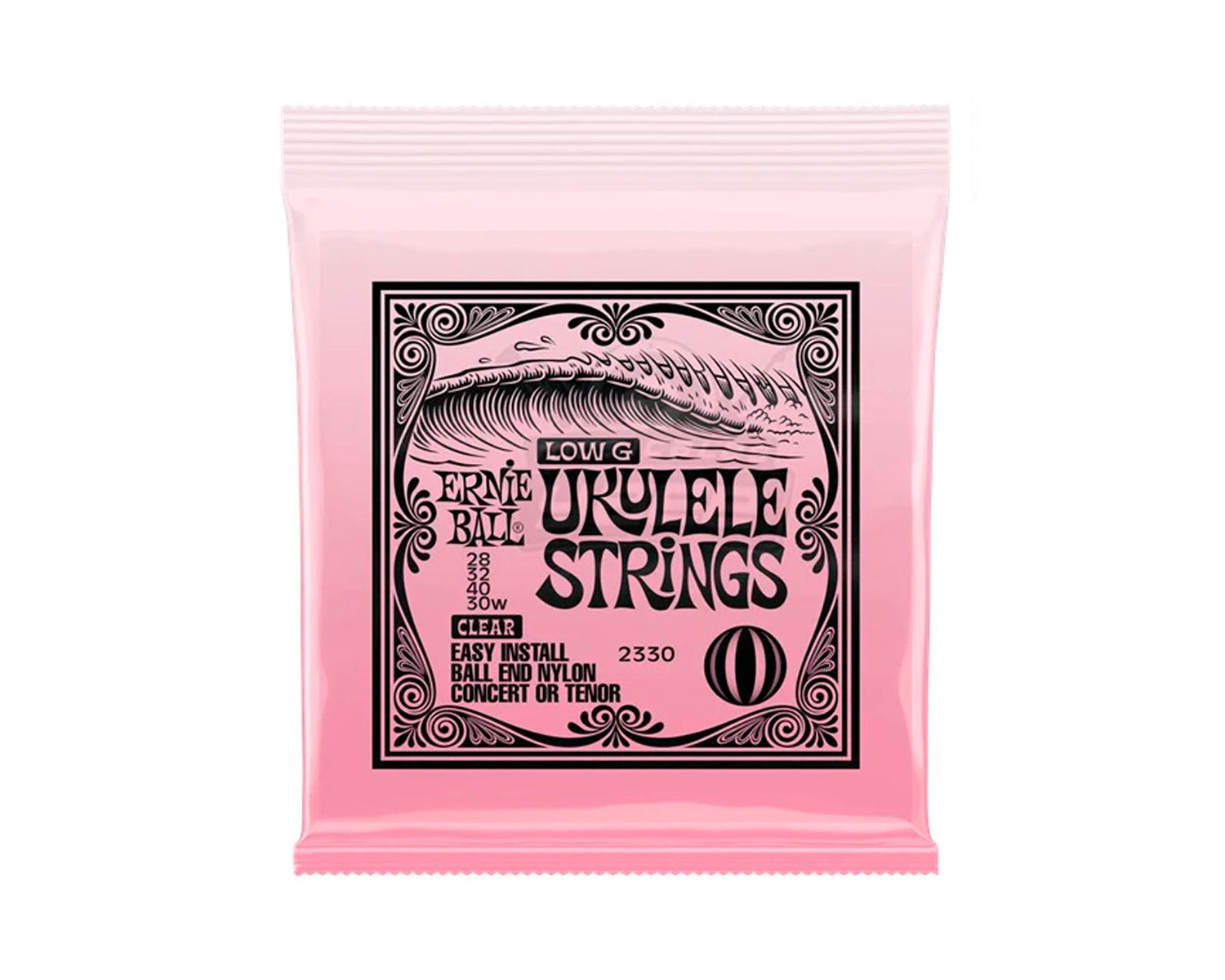 Encordadura Ernie Ball Para Ukelele De Concierto / Tenor Nylon Transparente 2330