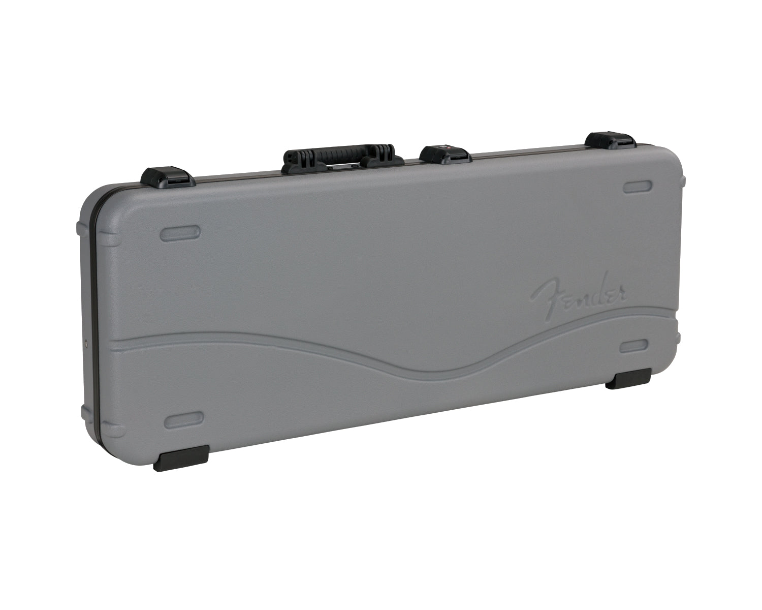 Estuche Moldeado Fender Deluxe para Stratocaster y Telecaster Plata con Interior Azul