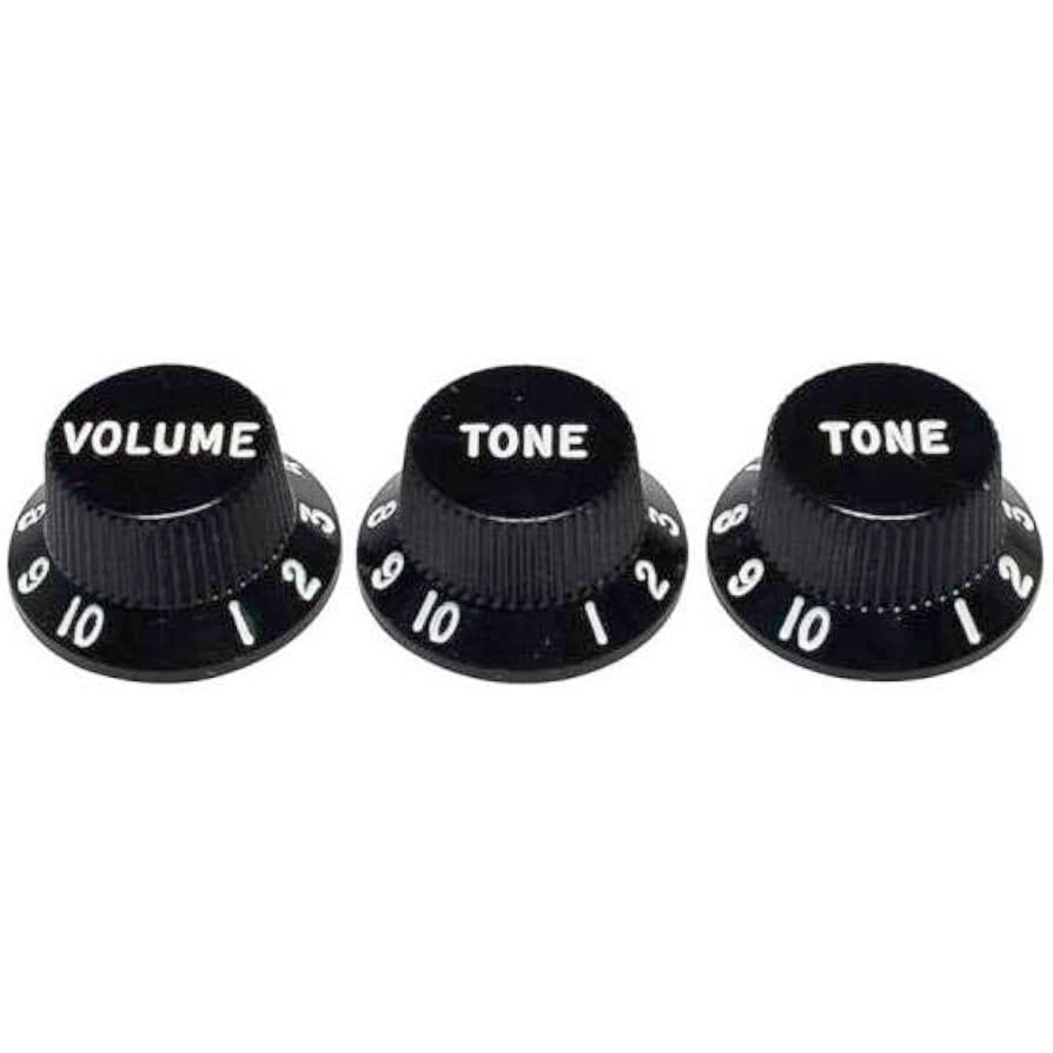 FENDER KNOBS STRAT BLACK 1VOL/2TONE