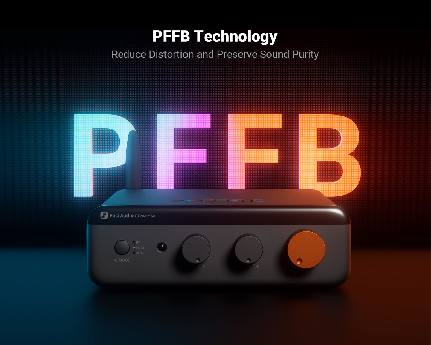 Amplificador Estéreo Bluetooth Fosi Audio BT20A MAX