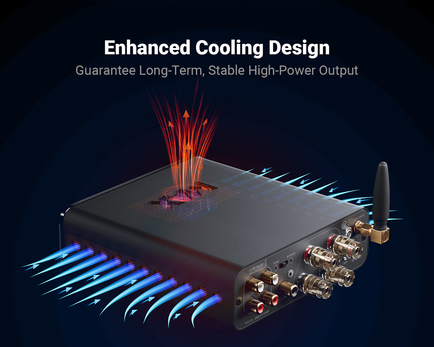 Amplificador Estéreo Bluetooth Fosi Audio BT20A MAX