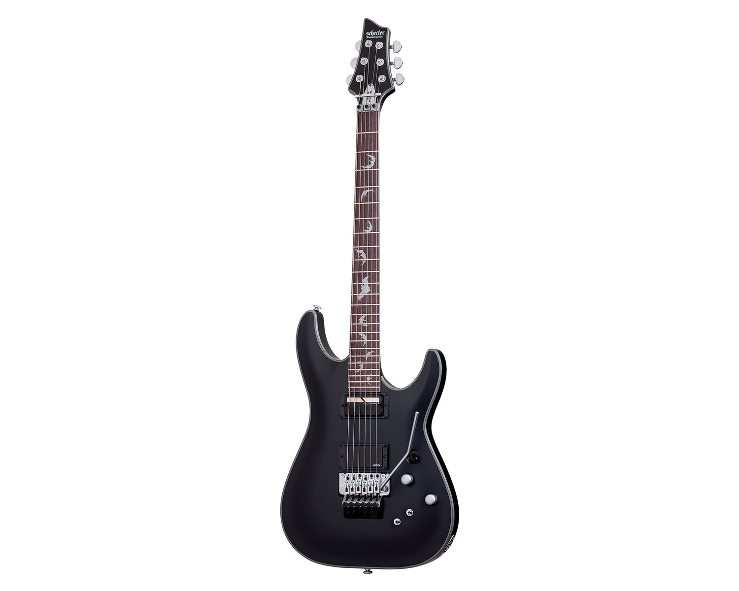 Guitarra Eléctrica Schecter Damien Platinum 6 FR  Floyd Rose Pastillas EMG Satin Black