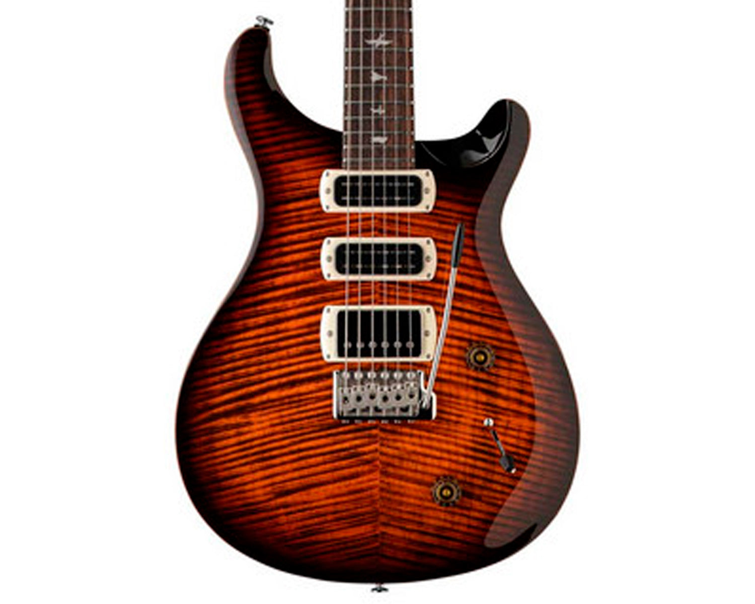 Guitarra Eléctrica PRS SE Studio Orange Tiger Smokeburst con Gig Bag