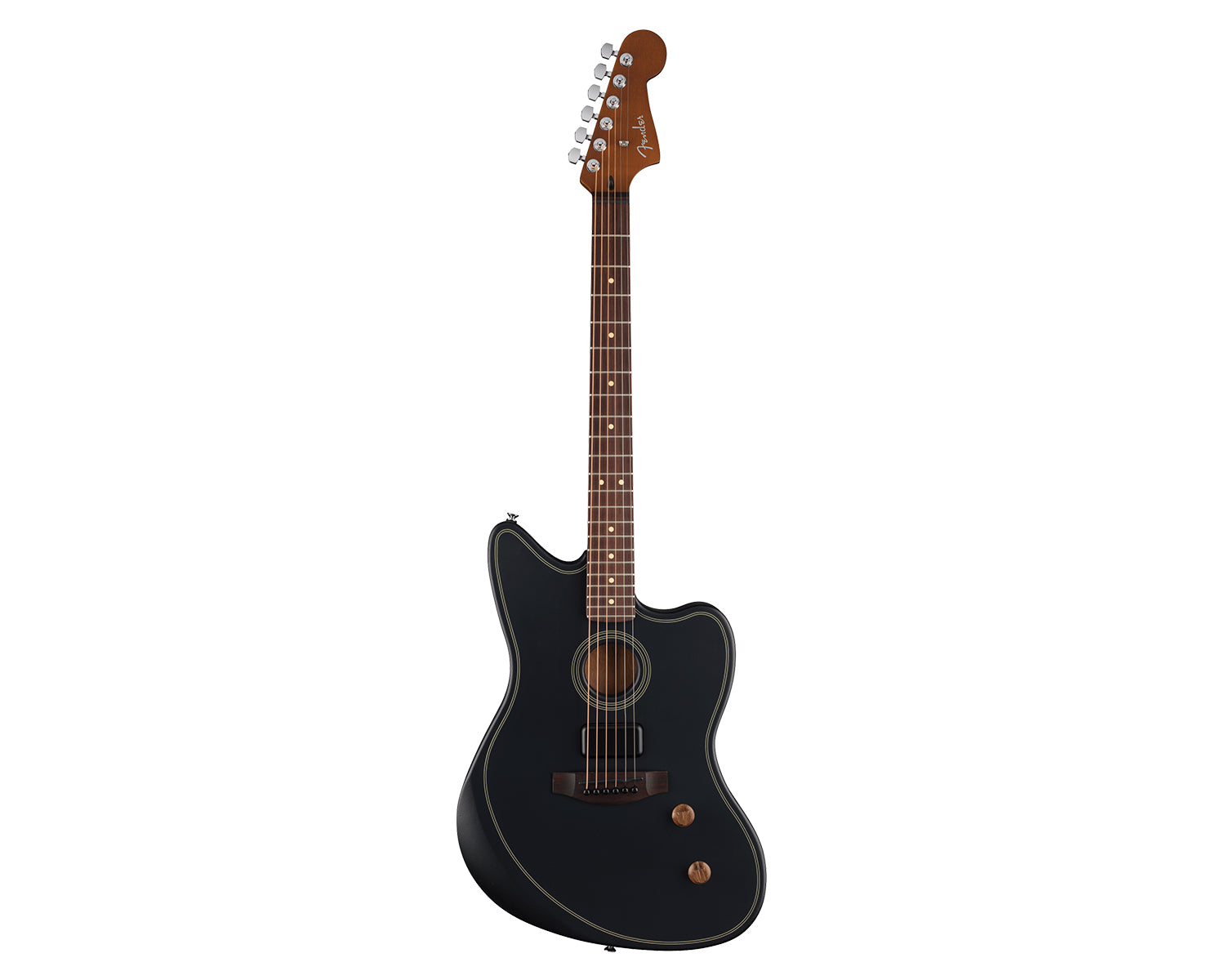 Fender Acoustasonic Standard Jazzmaster Guitarra Híbrida Electroacústica Black