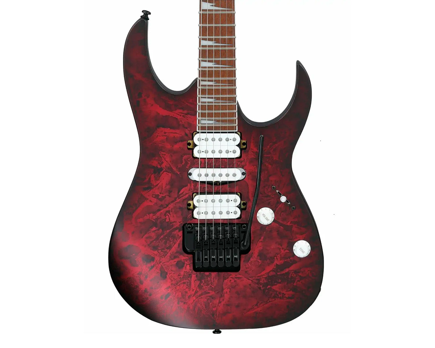 Guitarra Eléctrica Ibanez RG470DXW-WZM Vino Texturizado / Sombreado Negro Mate