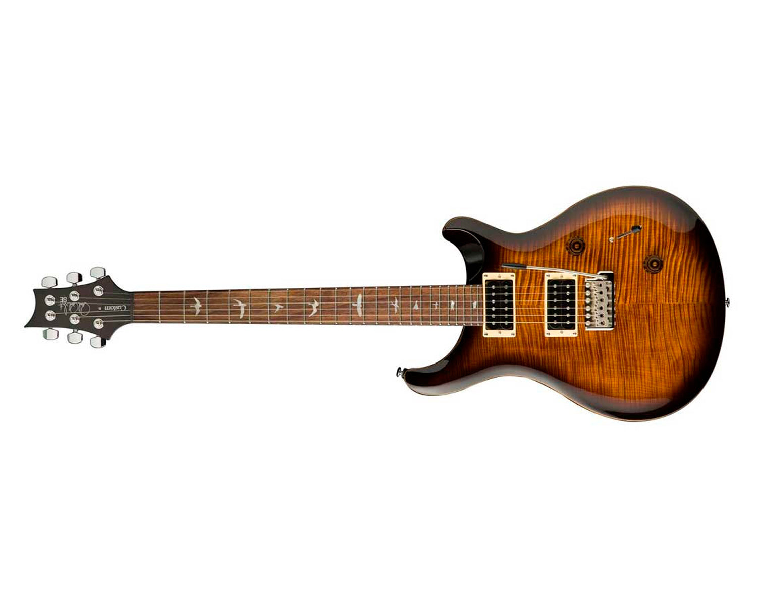Guitarra Eléctrica PRS SE Custom 24 Black Gold Sunburst con Gig Bag