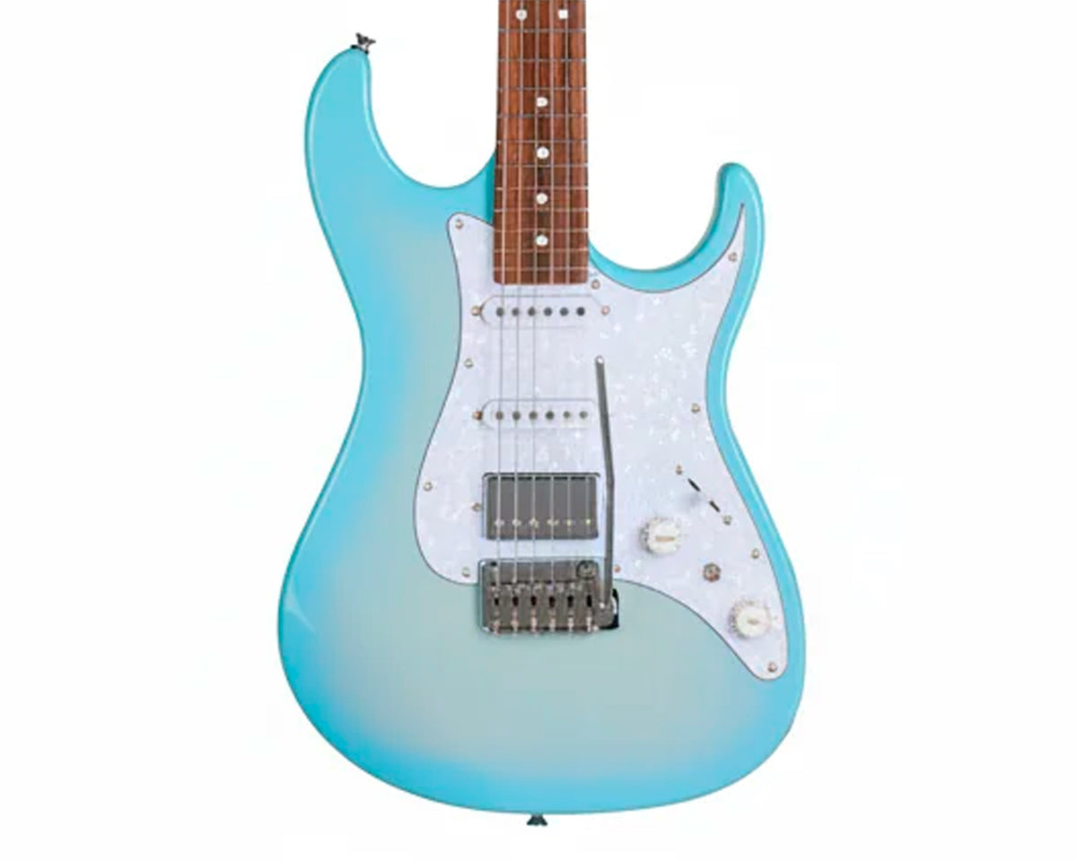 Guitarra Eléctrica Tagima Stella Oasis con acabado Transparent Celestial Blue Burst