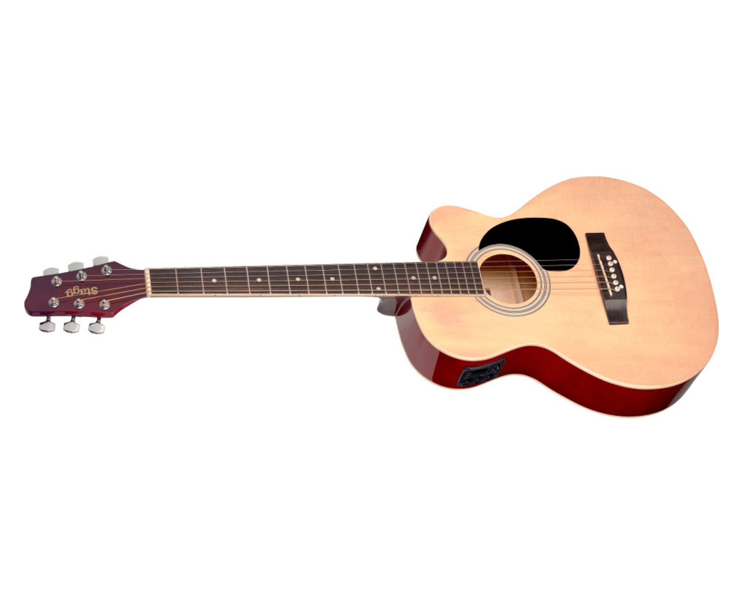 Guitarra Electroacústica Stagg SA20ACE NAT Auditorium Basswood Natural