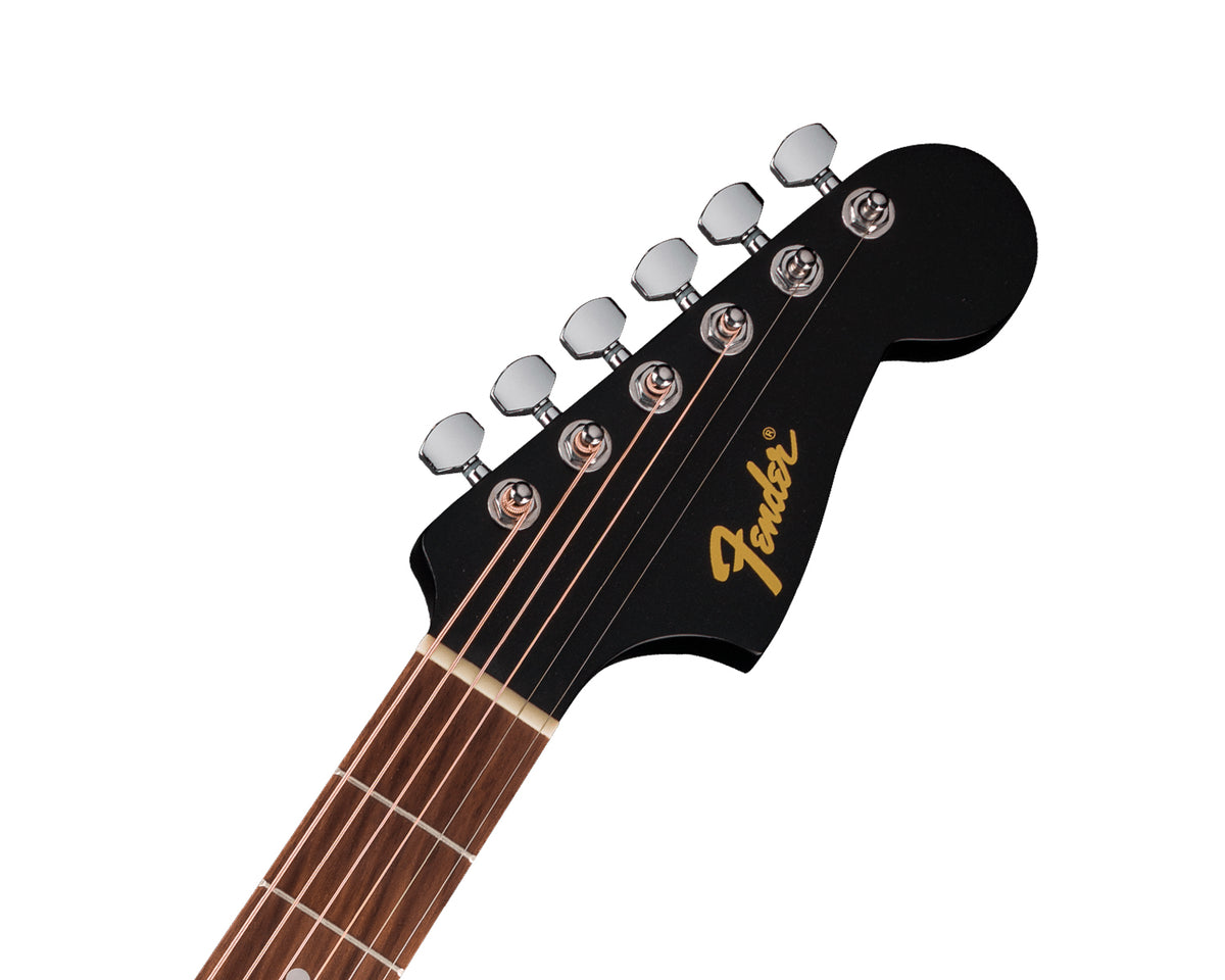 Guitarra electroacústica Fender California Debut Redondo CE, Walnut, Black