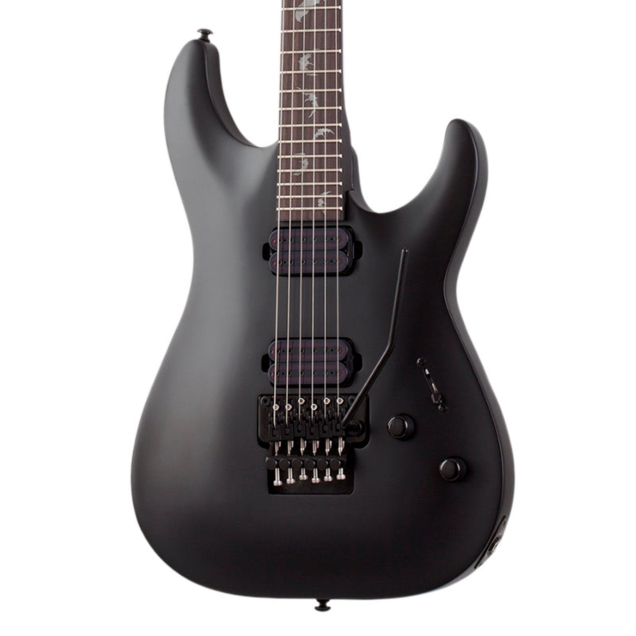 GUITARRA SCHECTER ELECT DAMIEN-6 FR (COLOR NEGRO SATINADO)