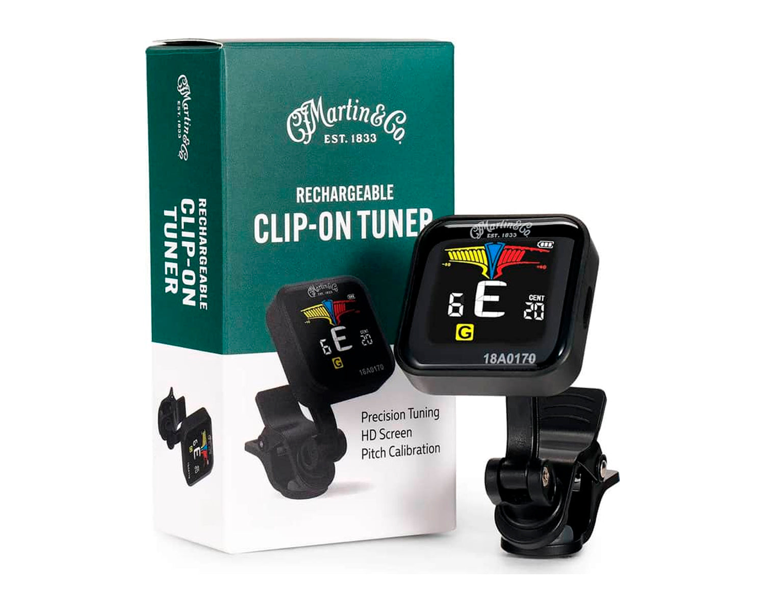 Martin 18a0170 Afinador De Clip Recargable Negro