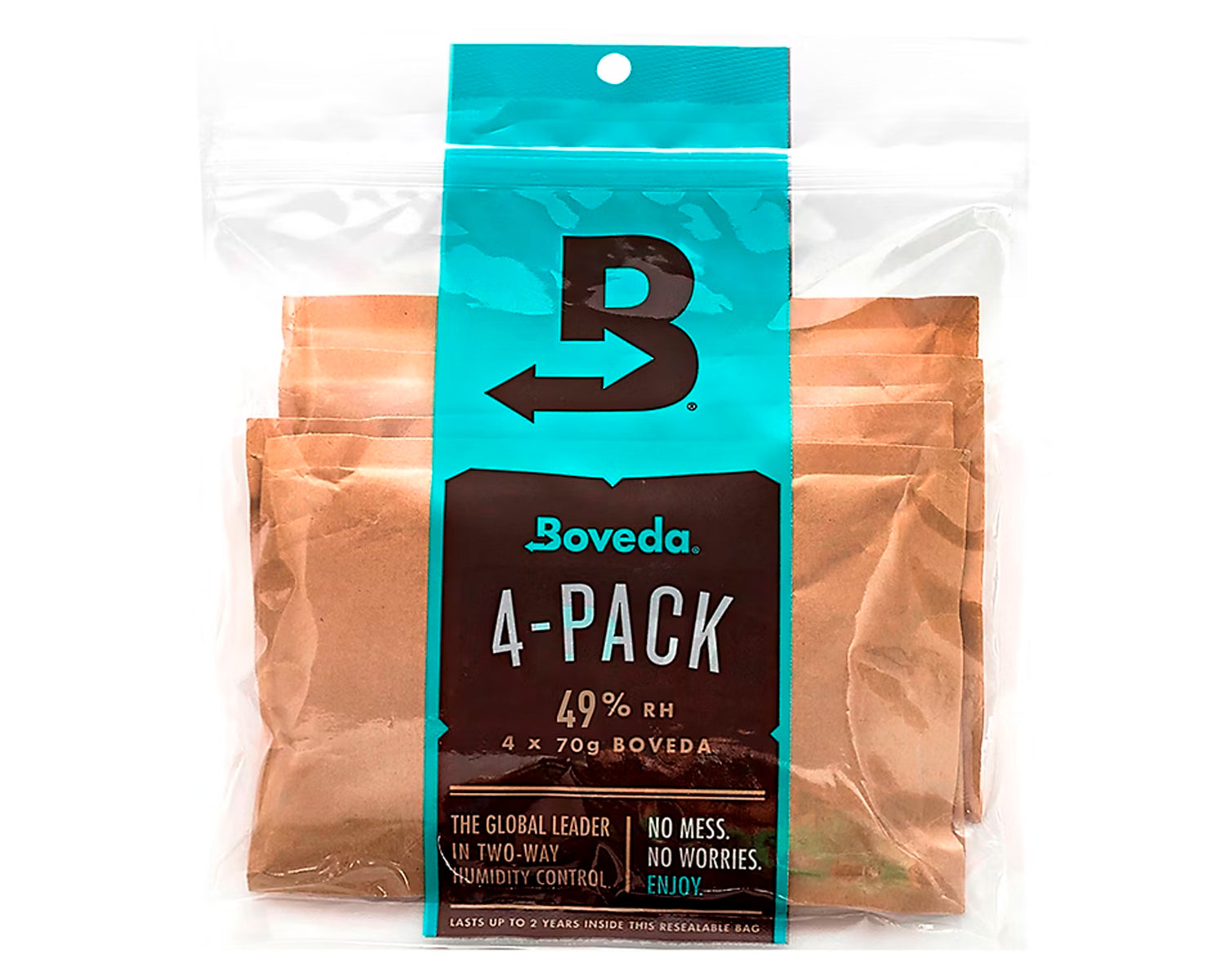 Humidificador Boveda 49% HR Control de Humedad 2 Vías Paquete de 4 Sobres