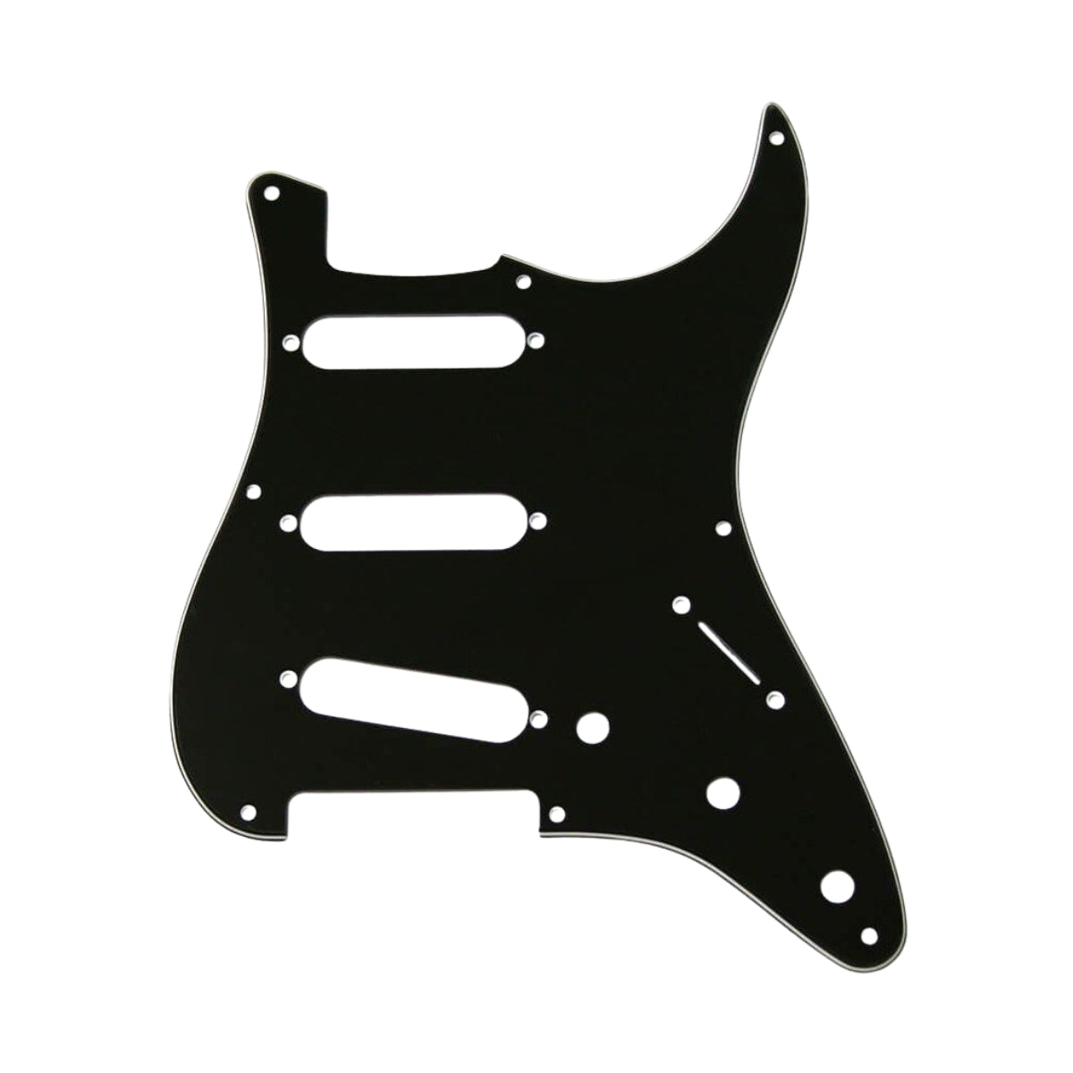 Pickguard Fender Stratocaster 8 Hoyos BWB (Black/White/Black) | Repuesto Original