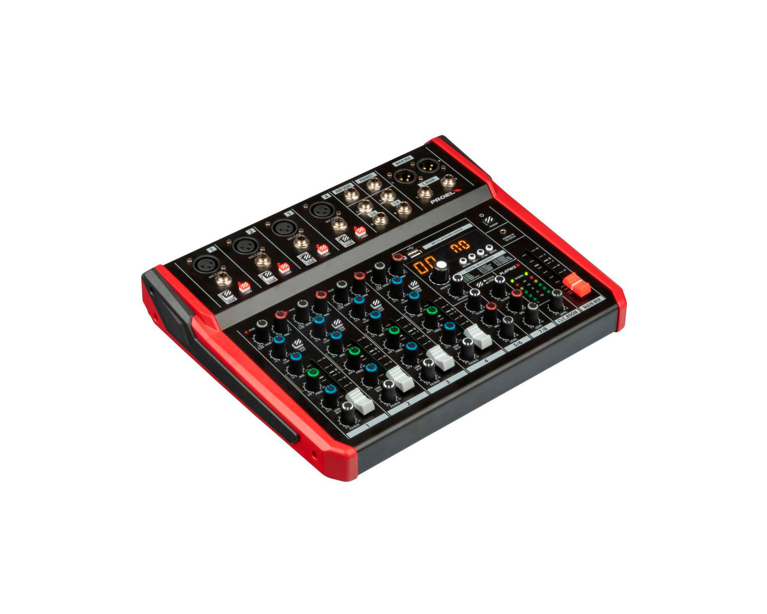 Mezcladora PROEL PLAYMIX8 de 8 Canales con FX DSP y Bluetooth