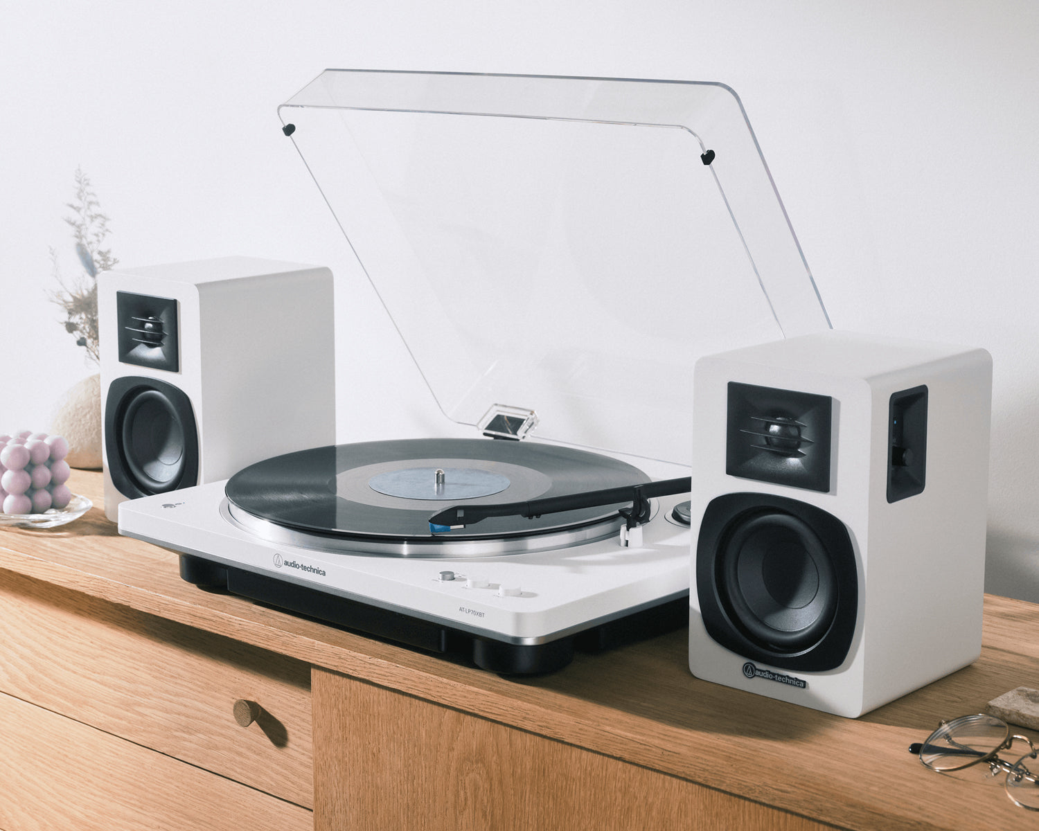 Par de Bafles de Estantería Audio-Technica AT-SP3X Bluetooth White