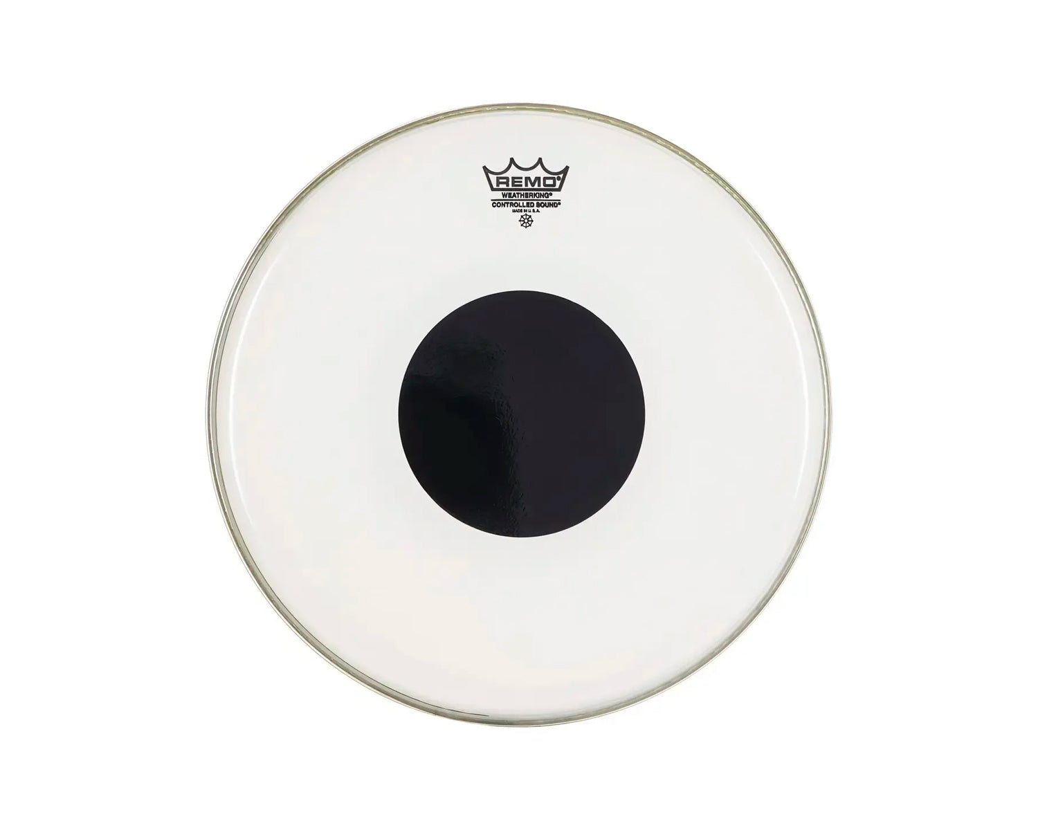 Parche para Tarola Remo CS-0314-10  14 Pulgadas Transparente con Centro Negro