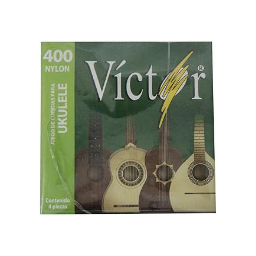 ENCORDADURA VICTOR PARA UKULELE, NYLON NEGRO
