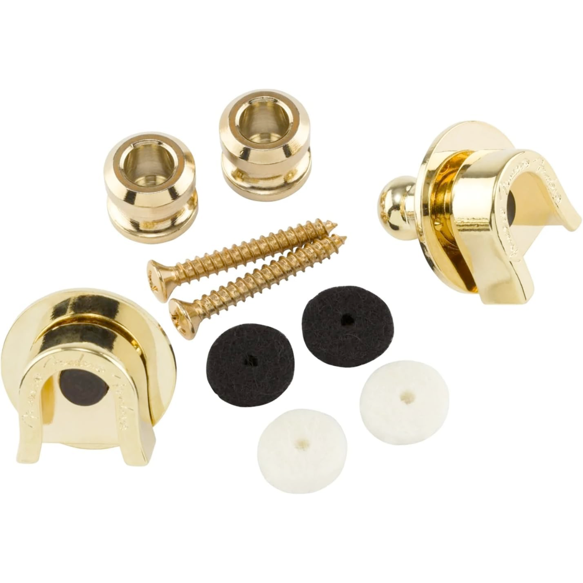 STRAPLOCKS & BUTNS GOLD FENDER