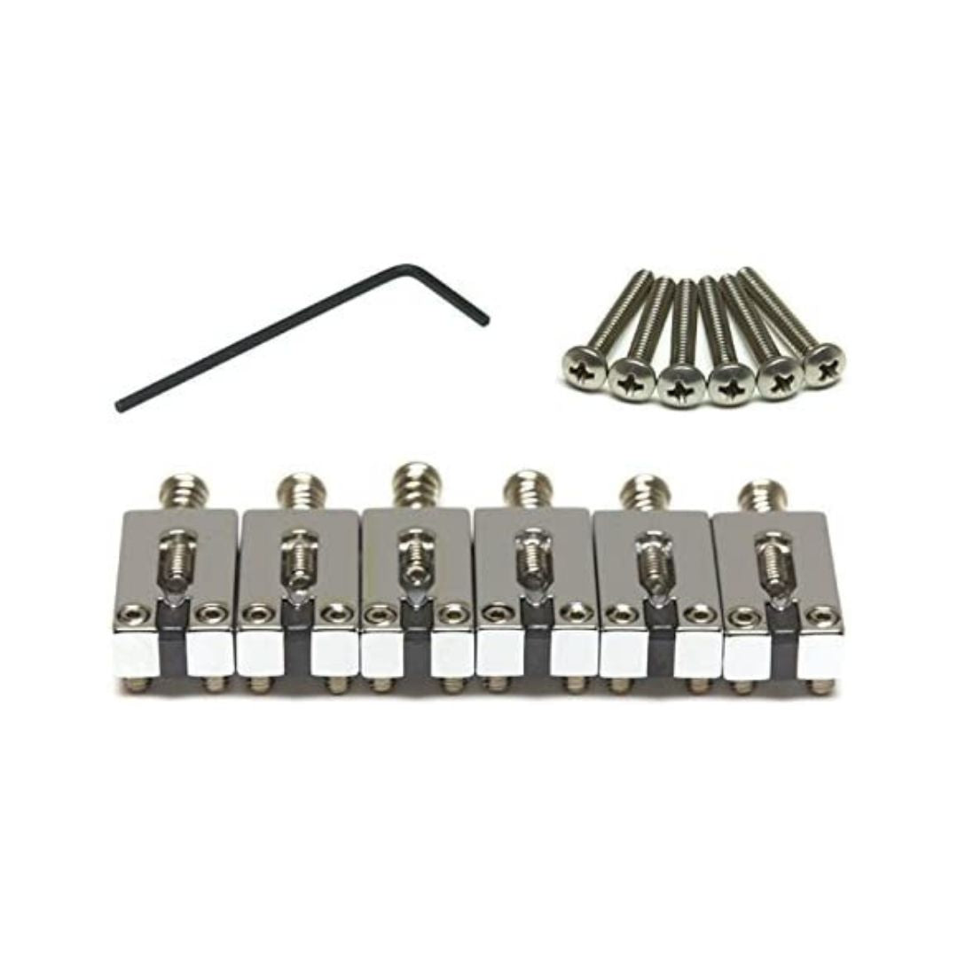SET 6 SADDLES P/ GUITARRA CHROME