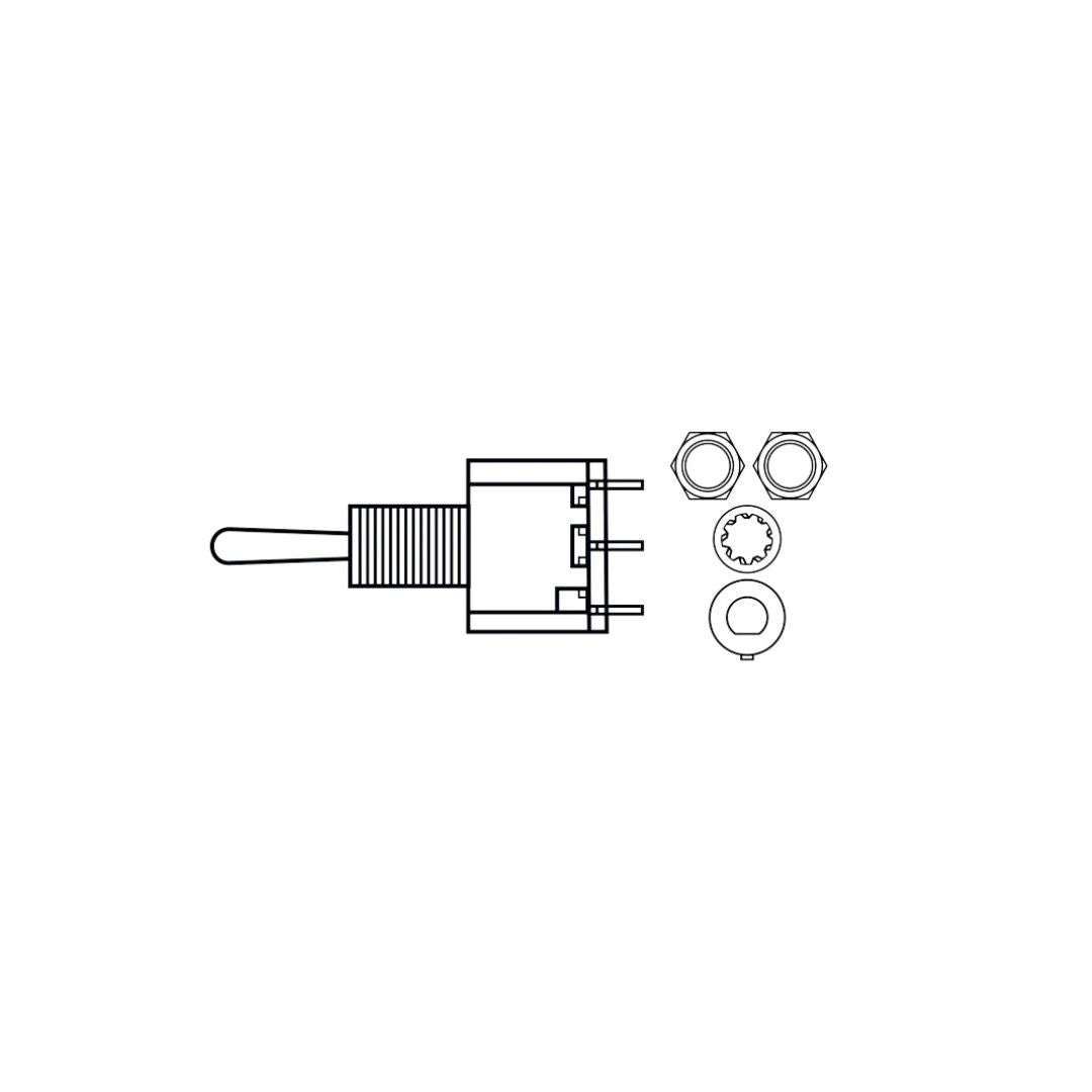 MINI INTERRUPTOR DIMARZIO 3-POS EP1108