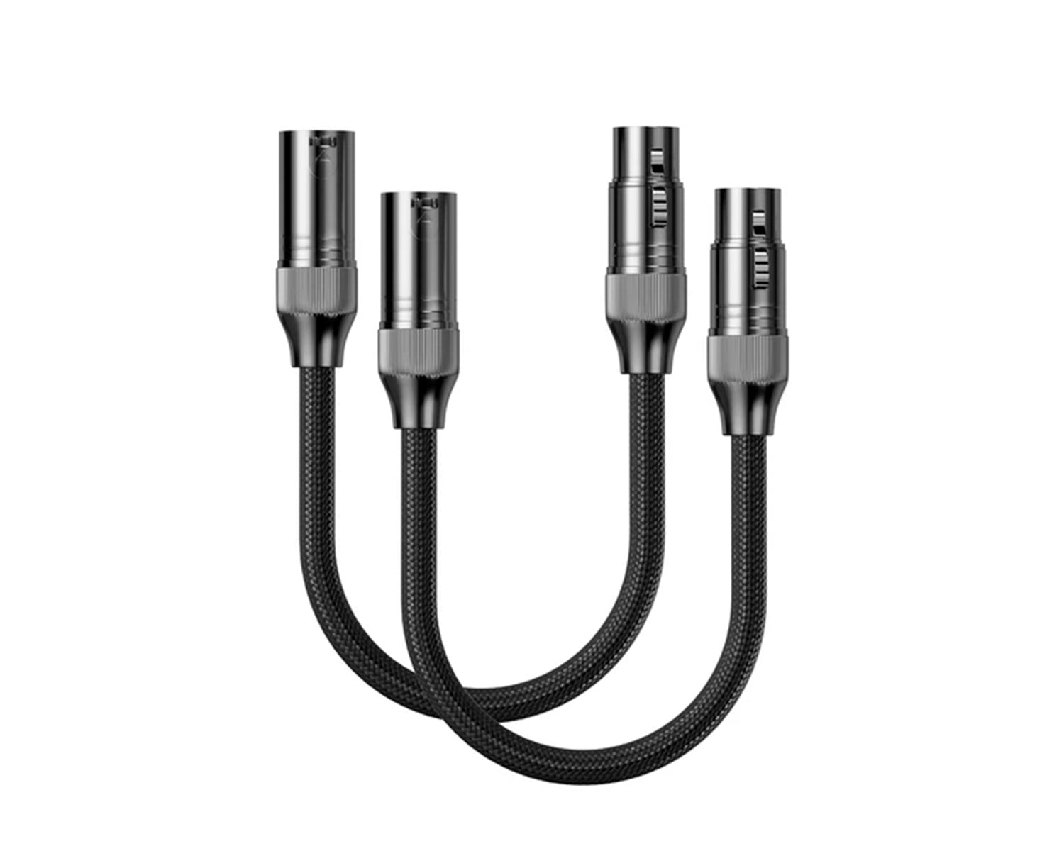 Cable XLR Fosi Audio 0.3m (Paquete de 2) para Preamplificador a Amplificador de Potencia