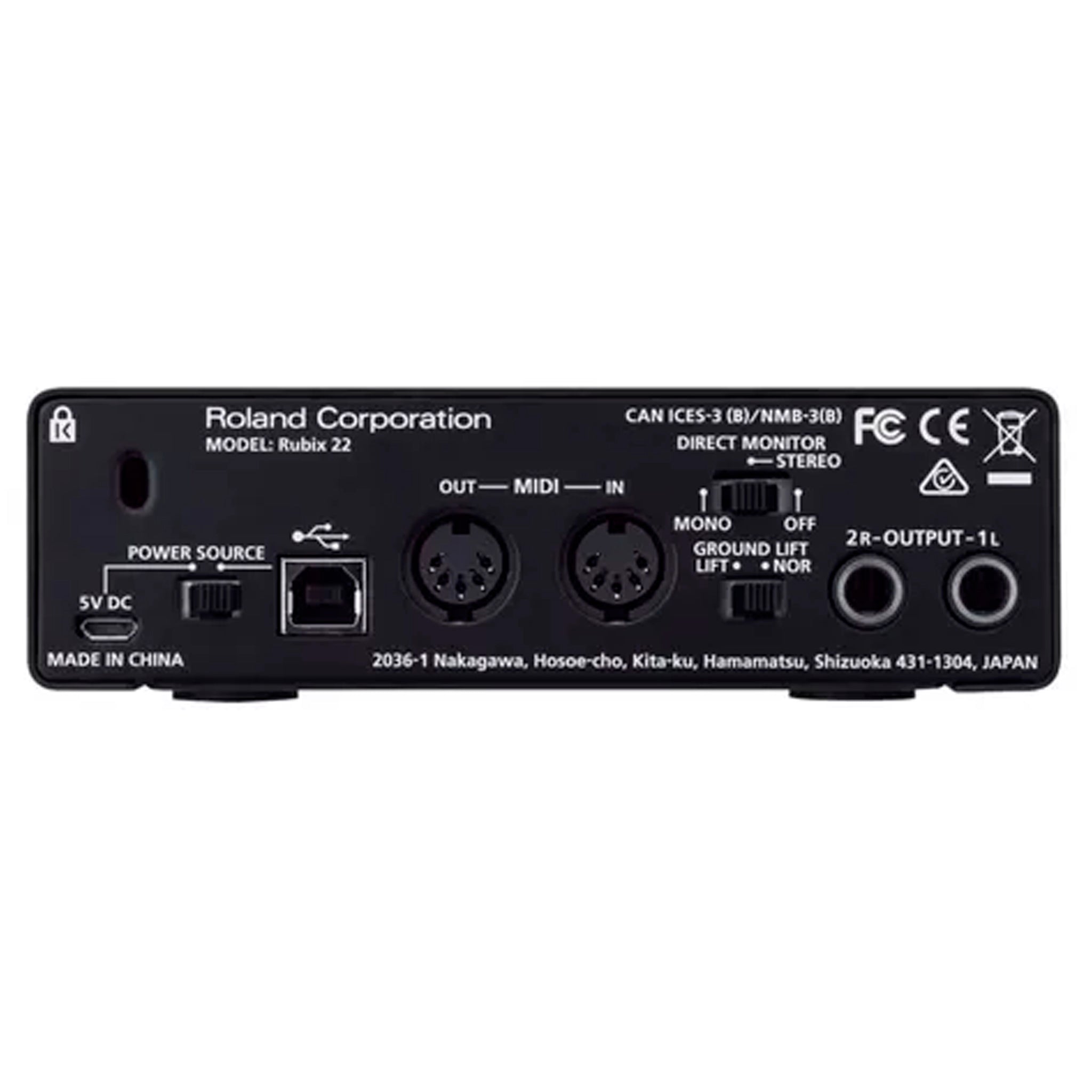 Interface de Audio 2 Canales in/out para PC/Mac/iOS 24-bit/192kHz RUBIX22