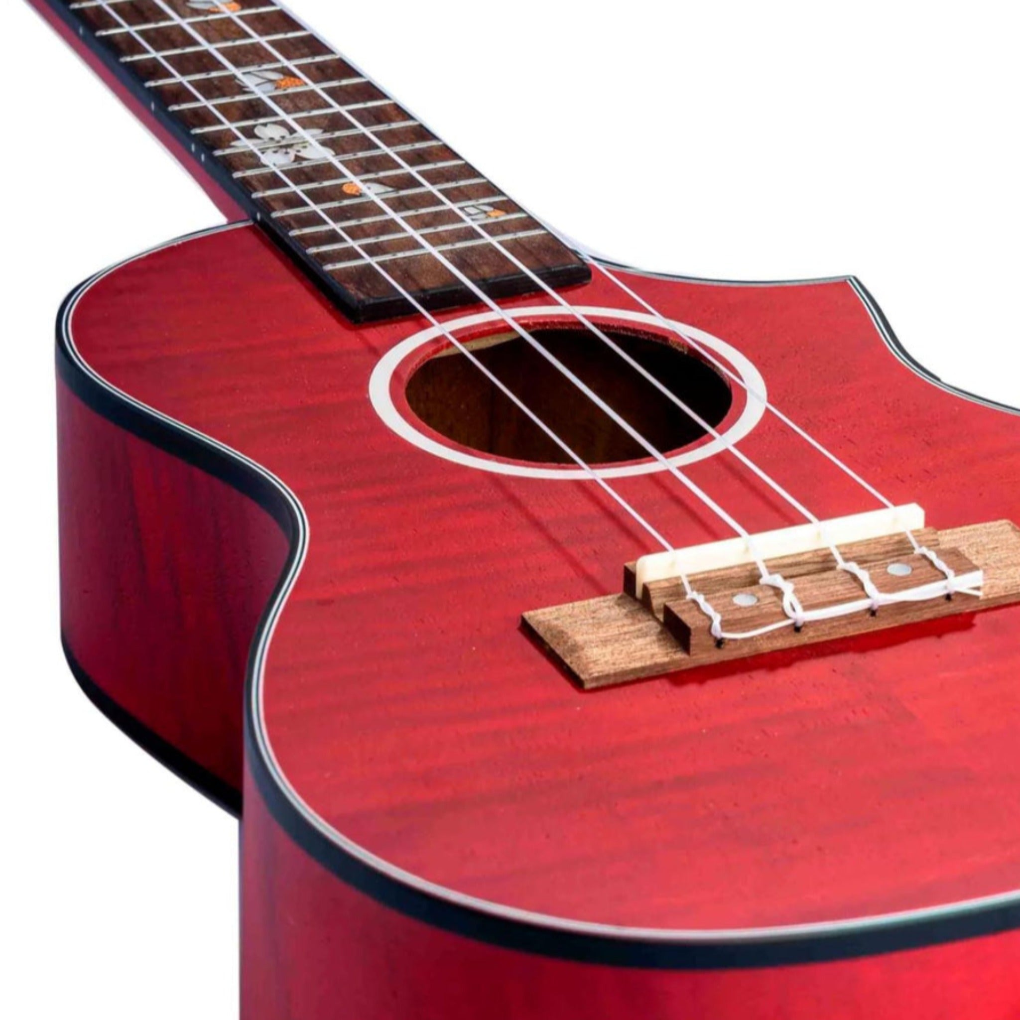 UKELELE BAMBOO CONCIERTO BLOSSOM RED U-23 C/FUNDA