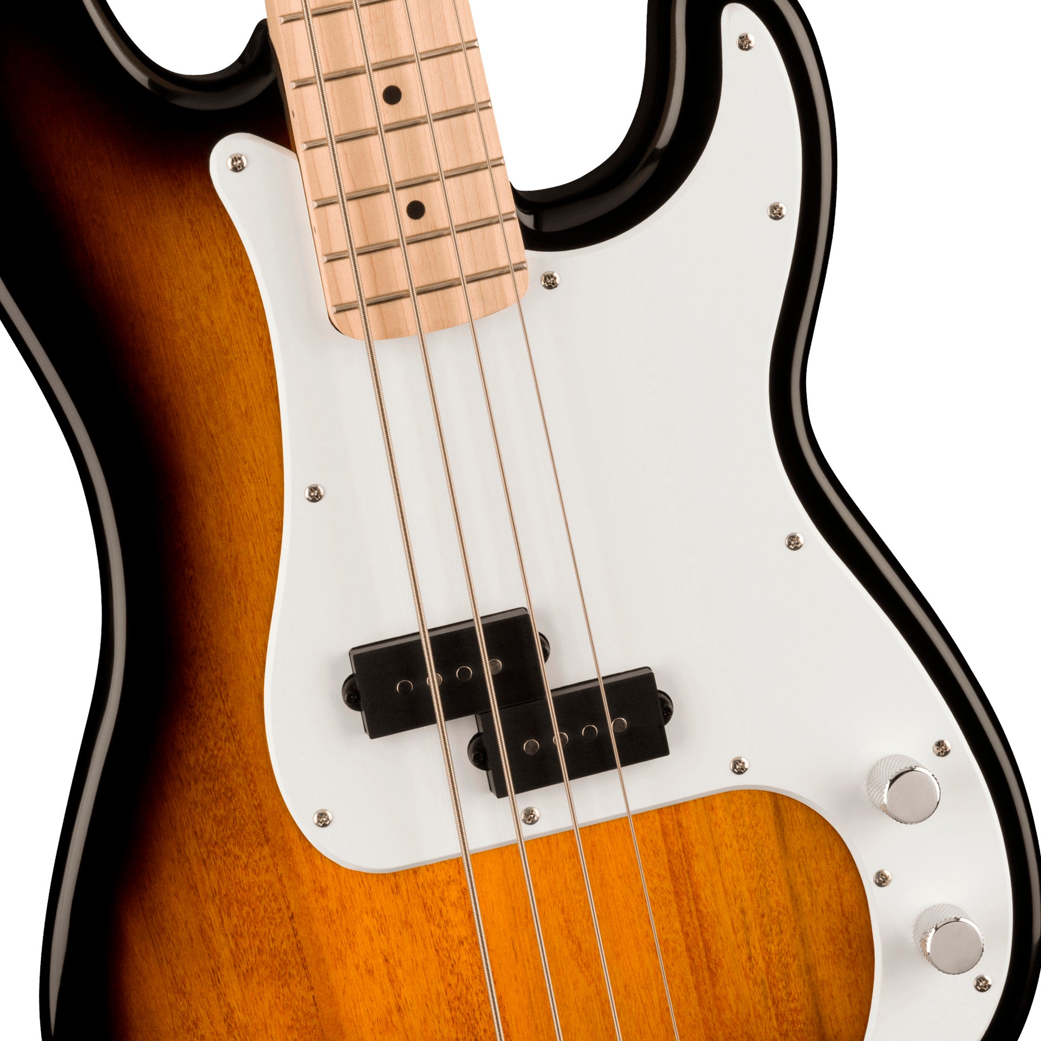 SQUIER SONIC PRECISION BASS WHITE PICKGUARD 2 COLOR SUNBURST