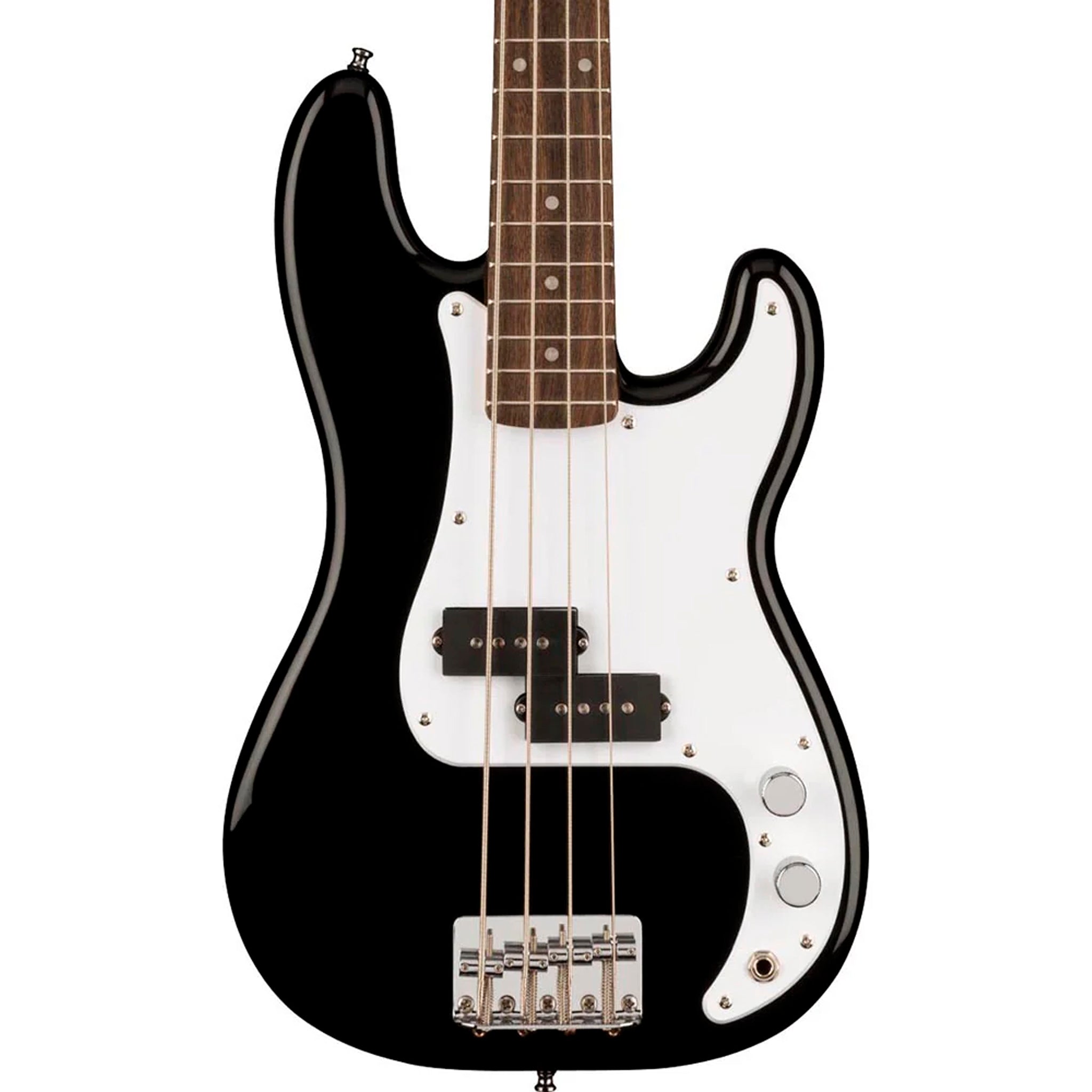 SQUIER MINI PRECISION BASS, LAUREL WHITE PICKGUARD BLACK