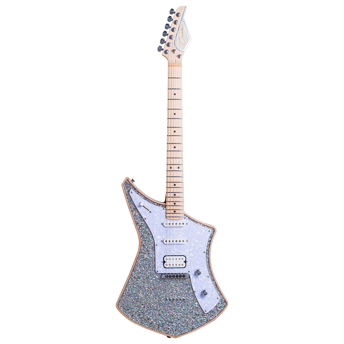 GUITARRA ELECTRICA CREAM SILVER GLITTER R-S-004